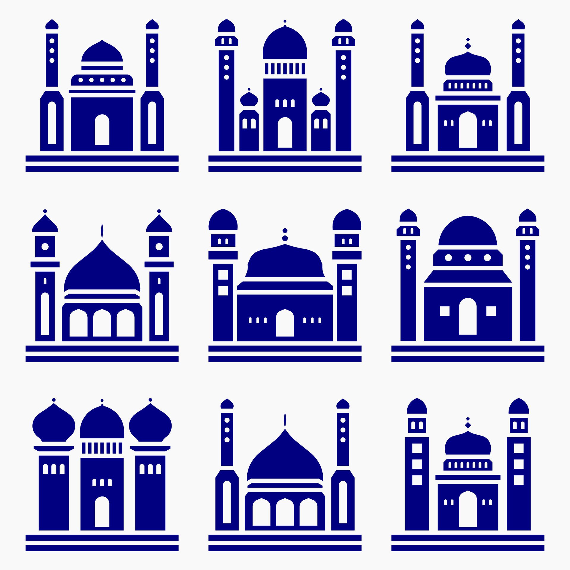 Mosque Muslim Pattern for decoration, background, panel, and cnc cutting Free Vector