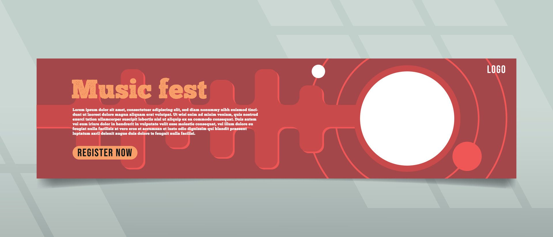 Music Fest Banner Design Free Vector