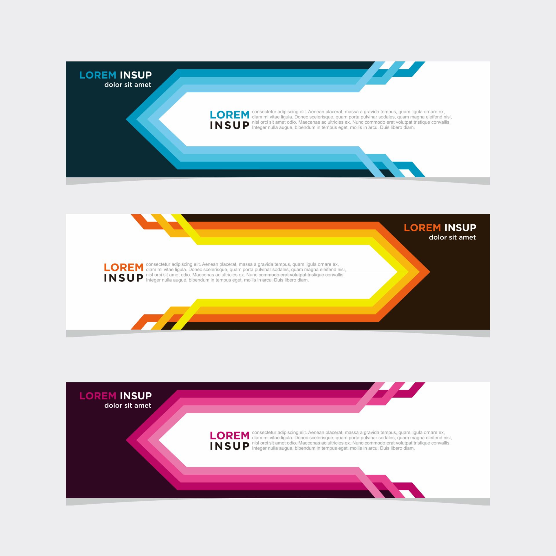 Modern vector banner web background abstract design template Free Vector