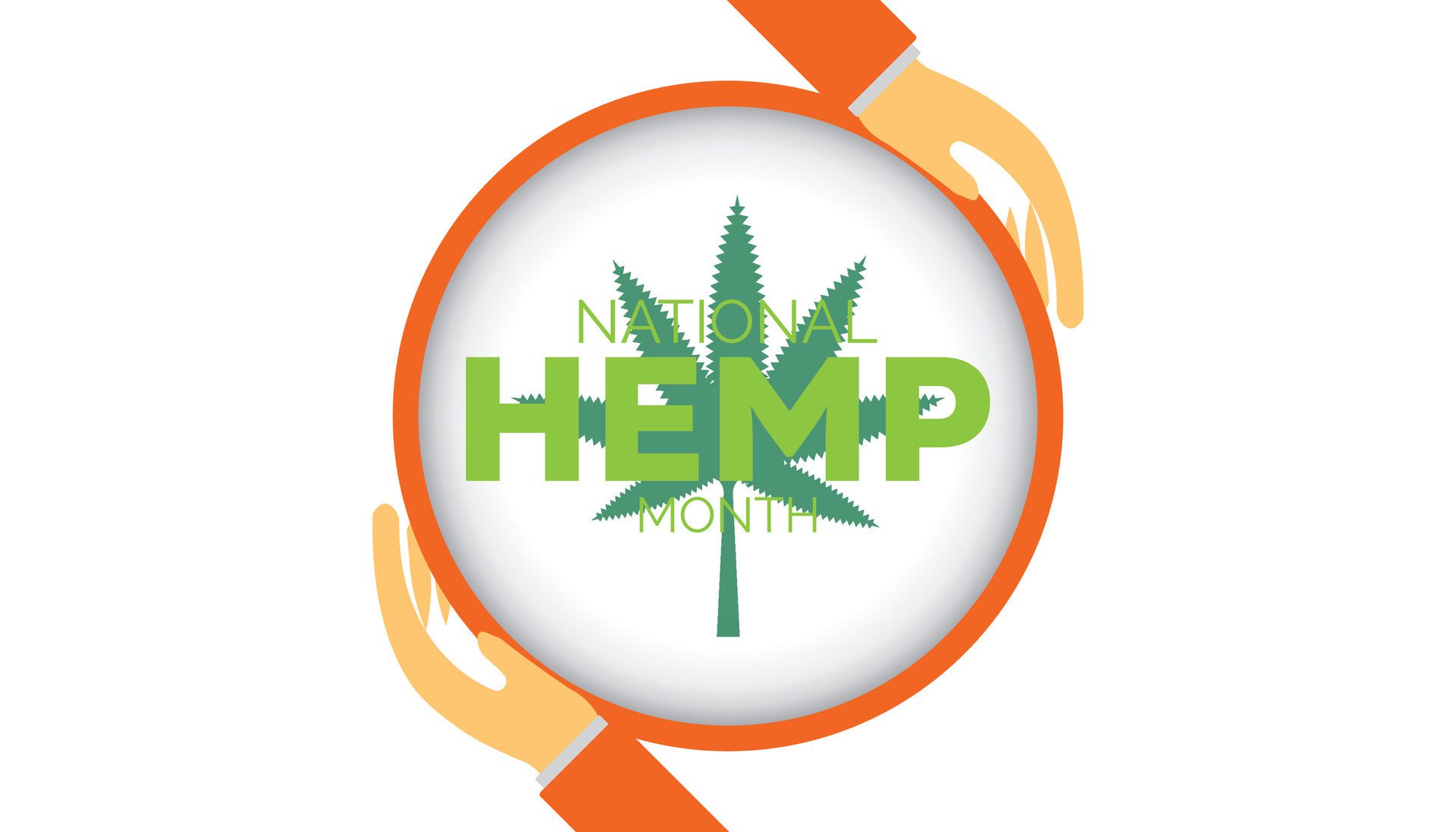 National Hemp month observed every year in July. Template for background, banner, card, poster with text inscription. Free Vector