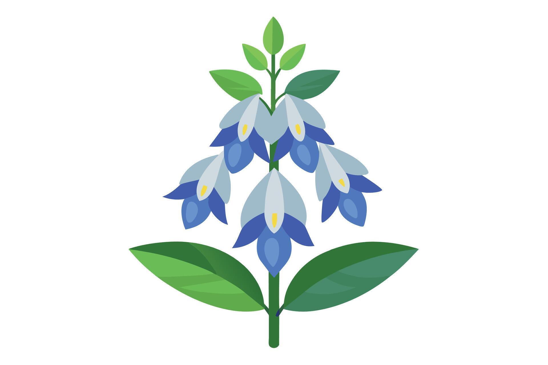 Monkshood Flower Vector Illustration Isolated on a Clean Background Stock Free