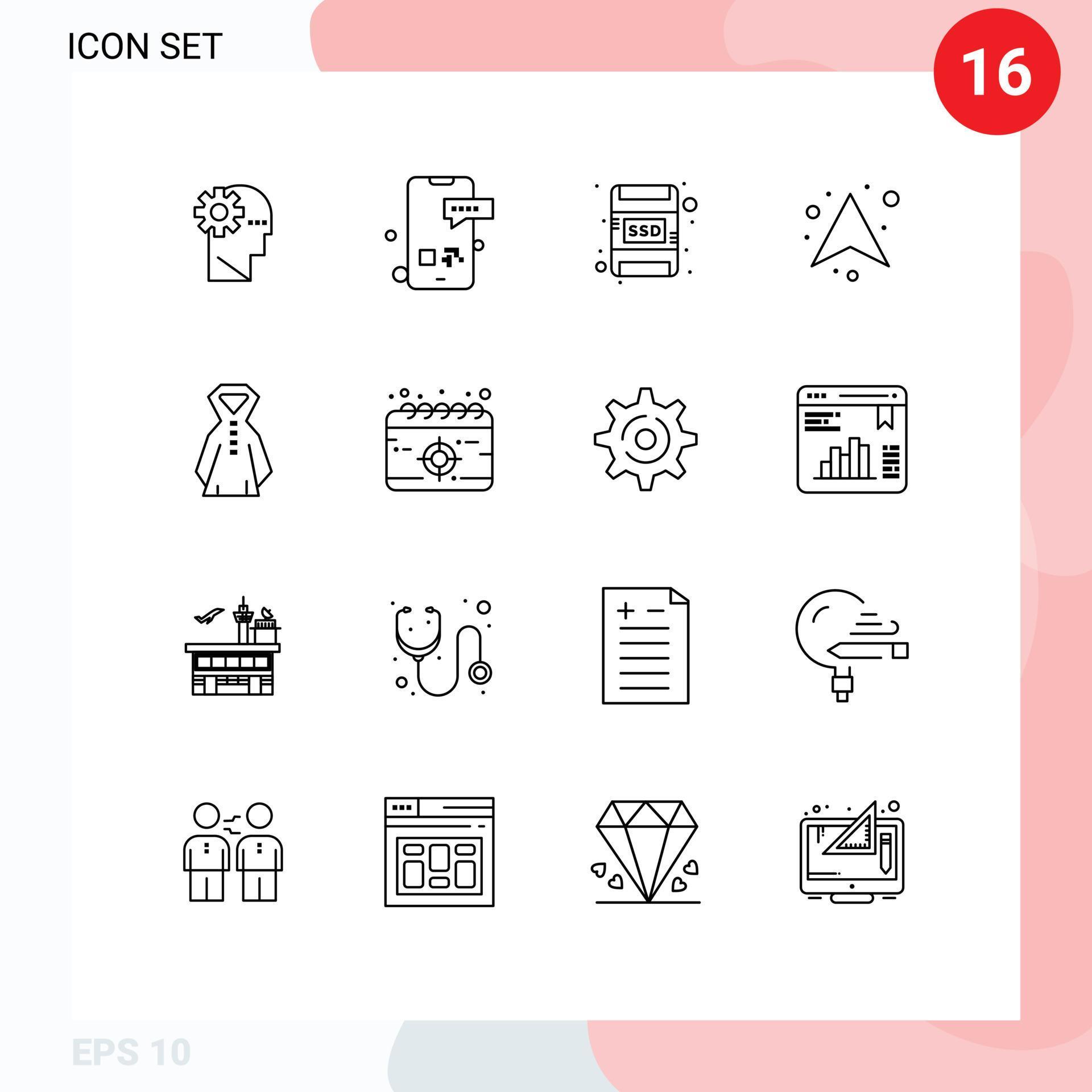 16 Creative Icons Modern Signs and Symbols of rain direction text up arrow Editable Vector Design Elements Stock Free