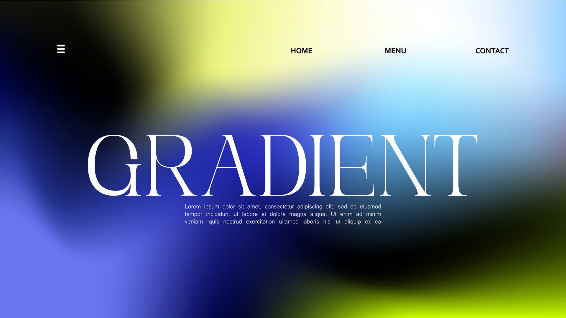 Background black gradient abstract landing page design. illustration. Blend the colors of the liquid banner. Free Vector