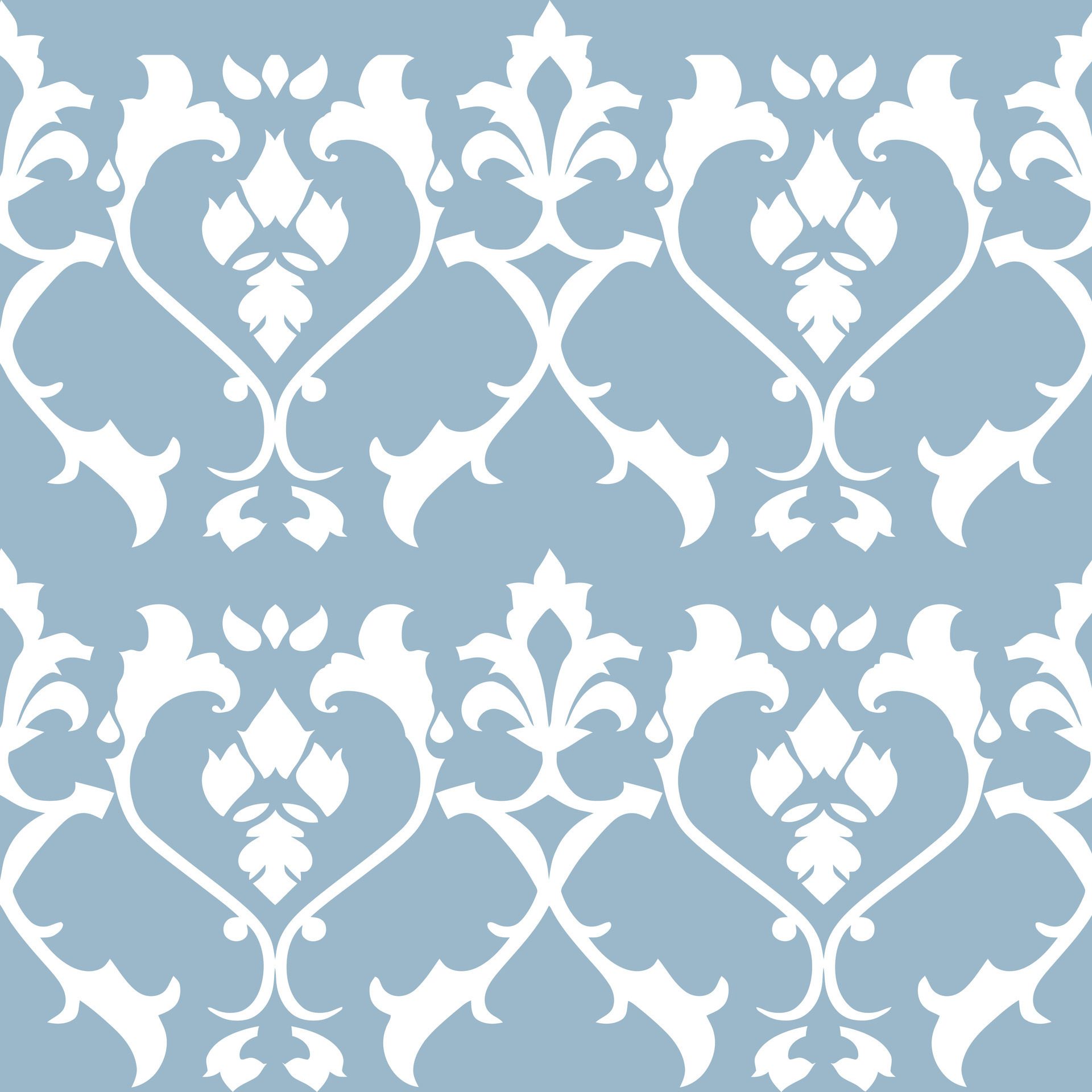 pattern of blooming flowers on a blue background Free Vector