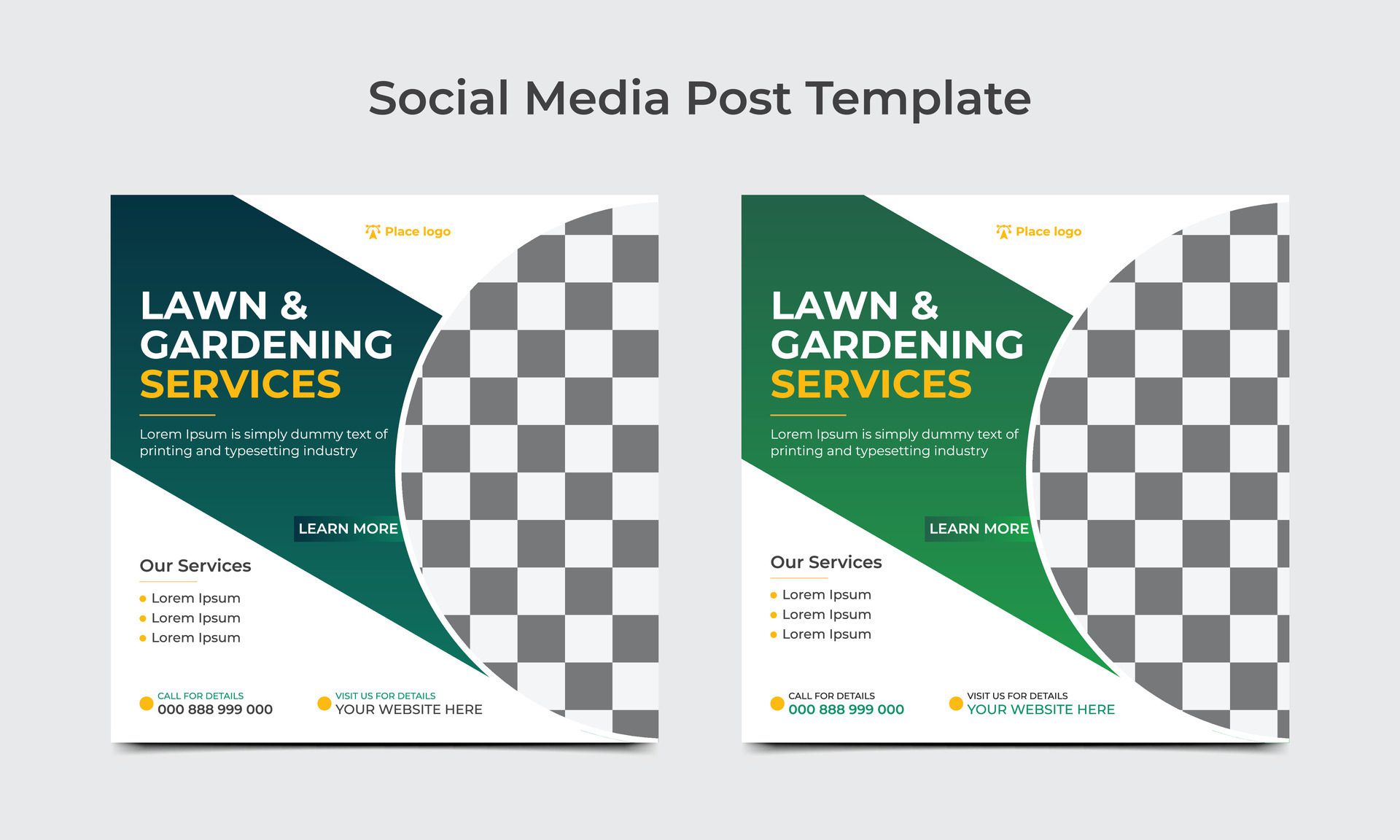 Lawn mower and gardening service social media banner. vector illustration Free Vector