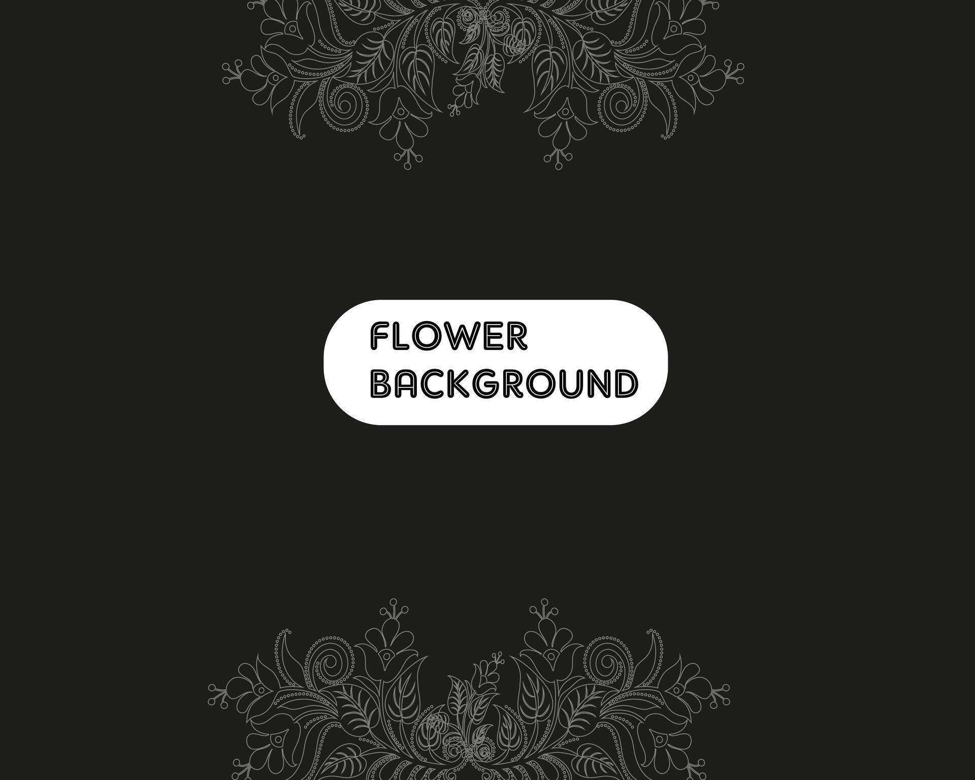 a card with a floral design on it and a place for the text flower. Stock Free