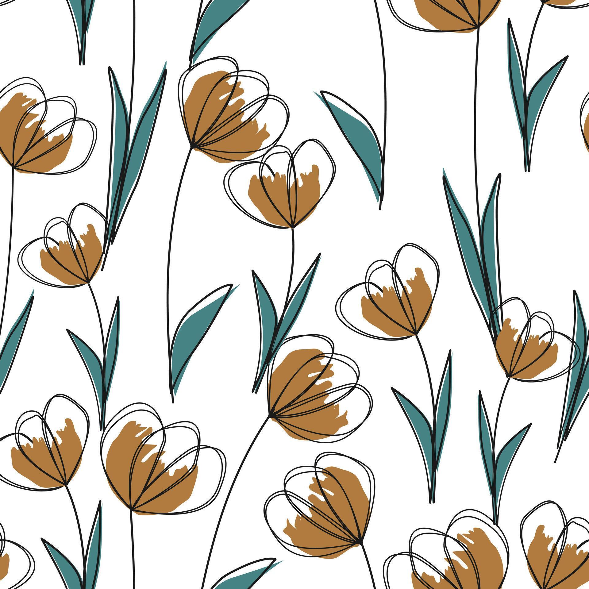 Flower nature seamless pattern background Stock Free