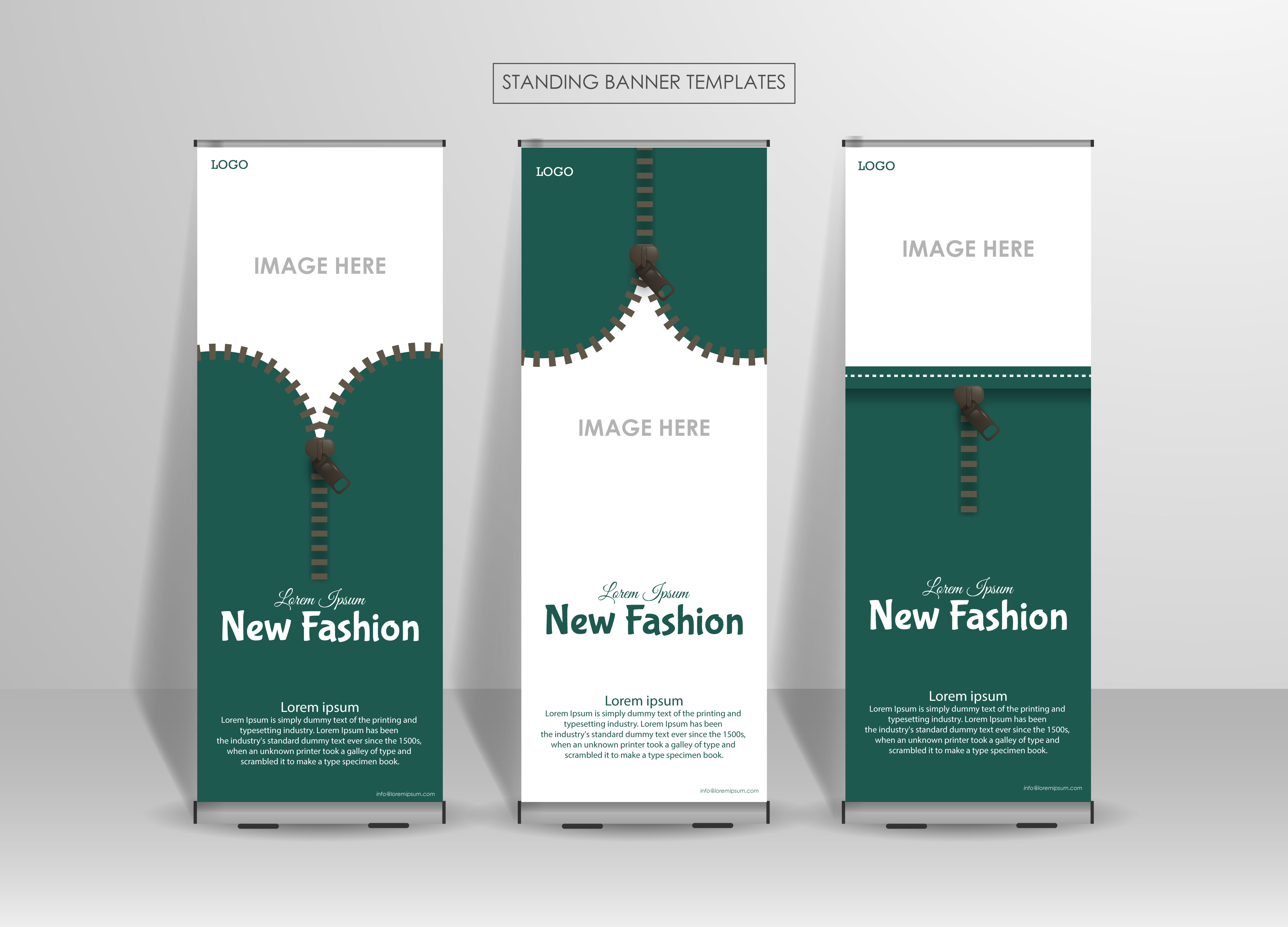 Standing banner template for fashion business Free Vector and Free SVG