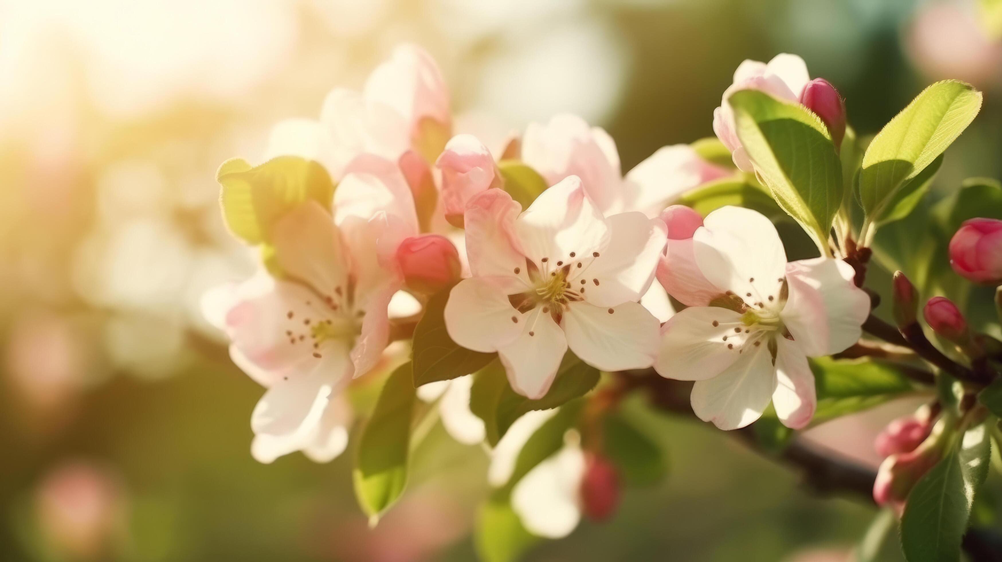 Apple flowers in spring. Illustration Stock Free