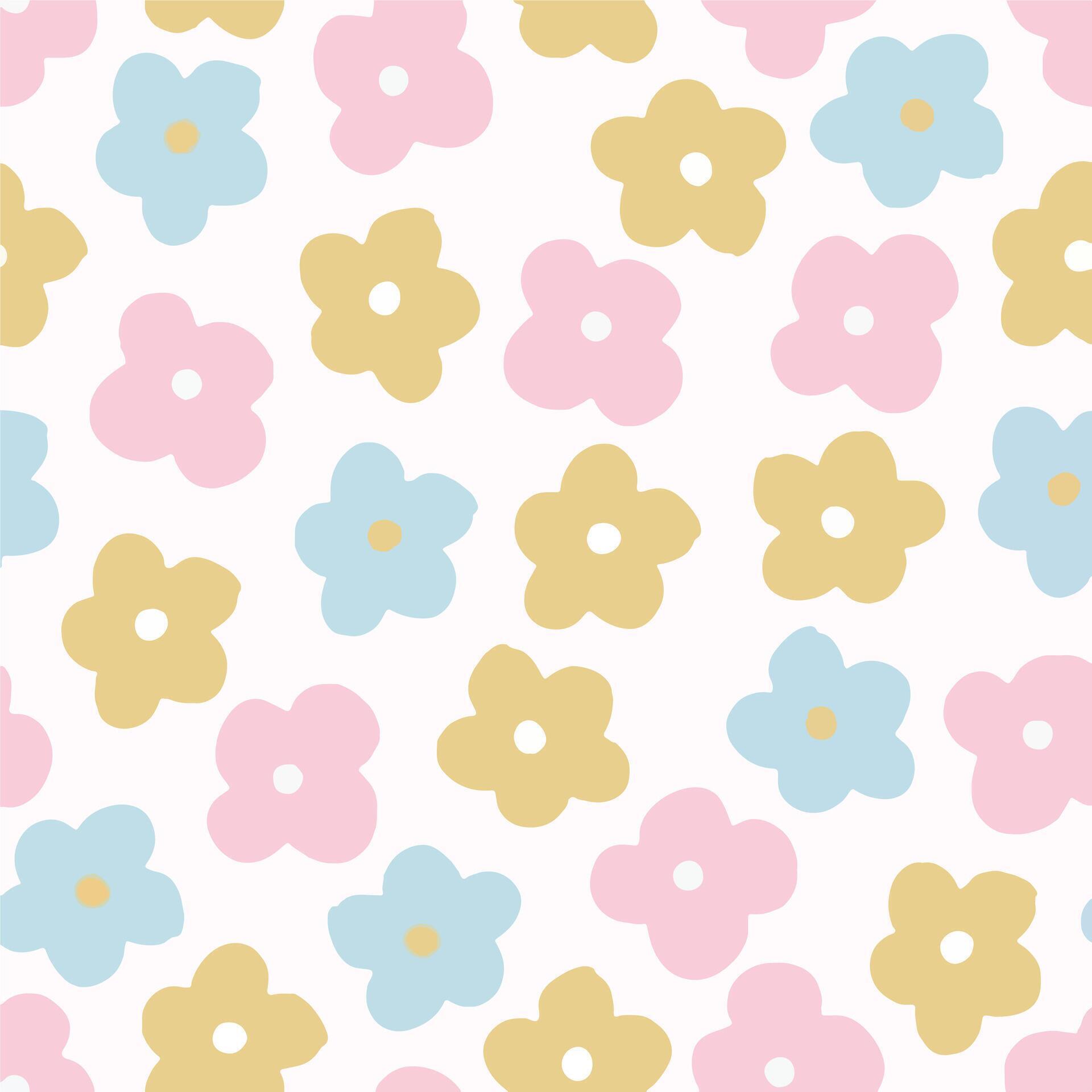 Cute floral flowers seamless pattern design Stock Free