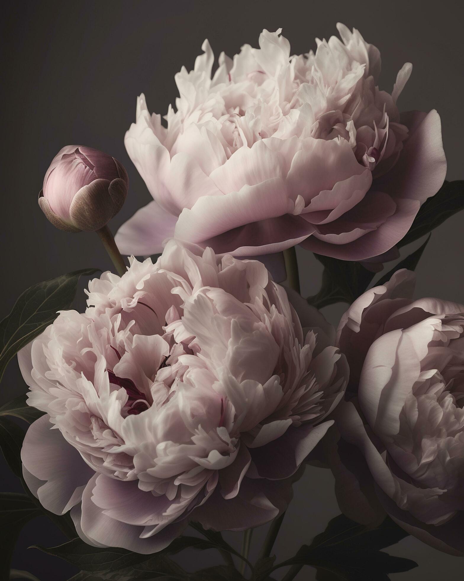 beautiful peony flowers , generate ai Stock Free