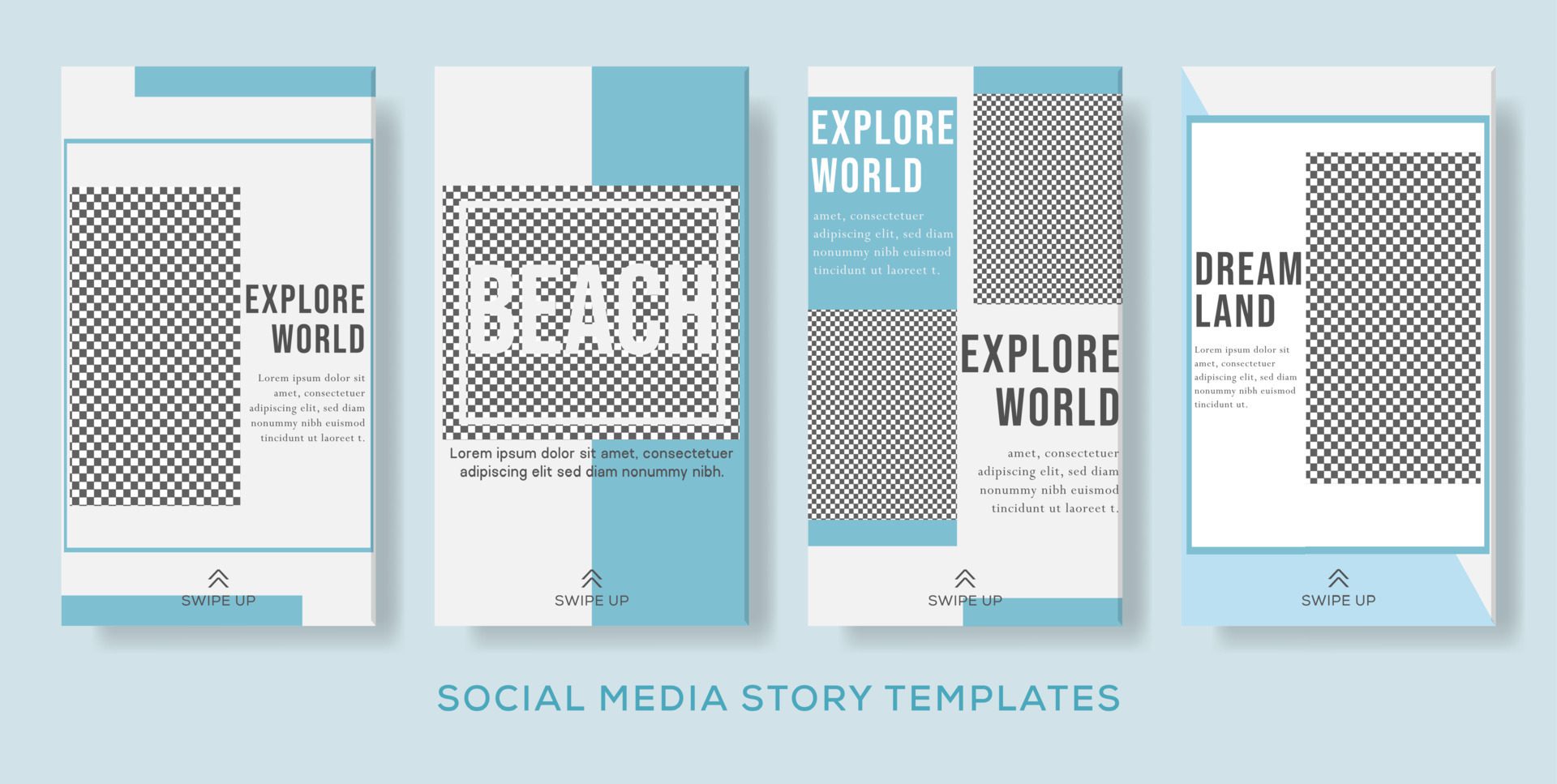 story banner layout template modern design background for social media post. Vector illustration Free Vector