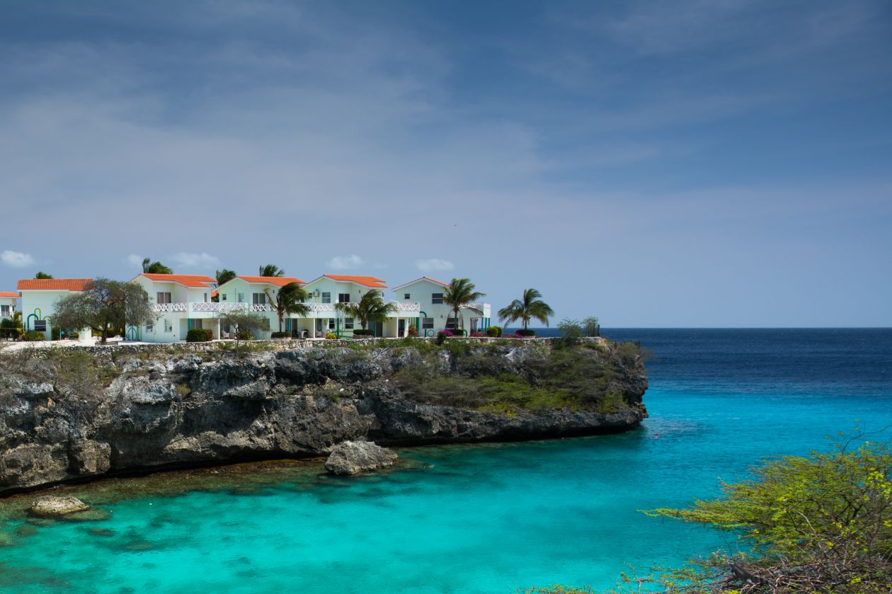 Houses on a cliff Stock Free