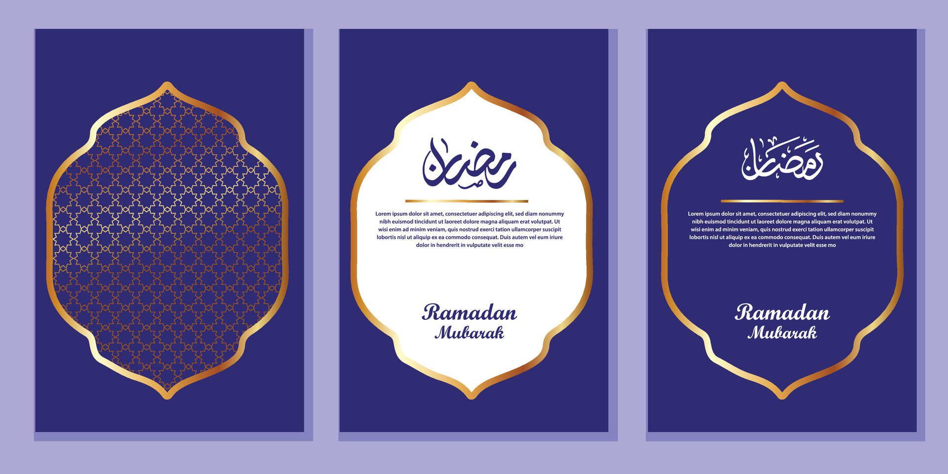 Ramadan Kareem Background, greeting banner Ramadan Islamic ornament background design template Free Vector