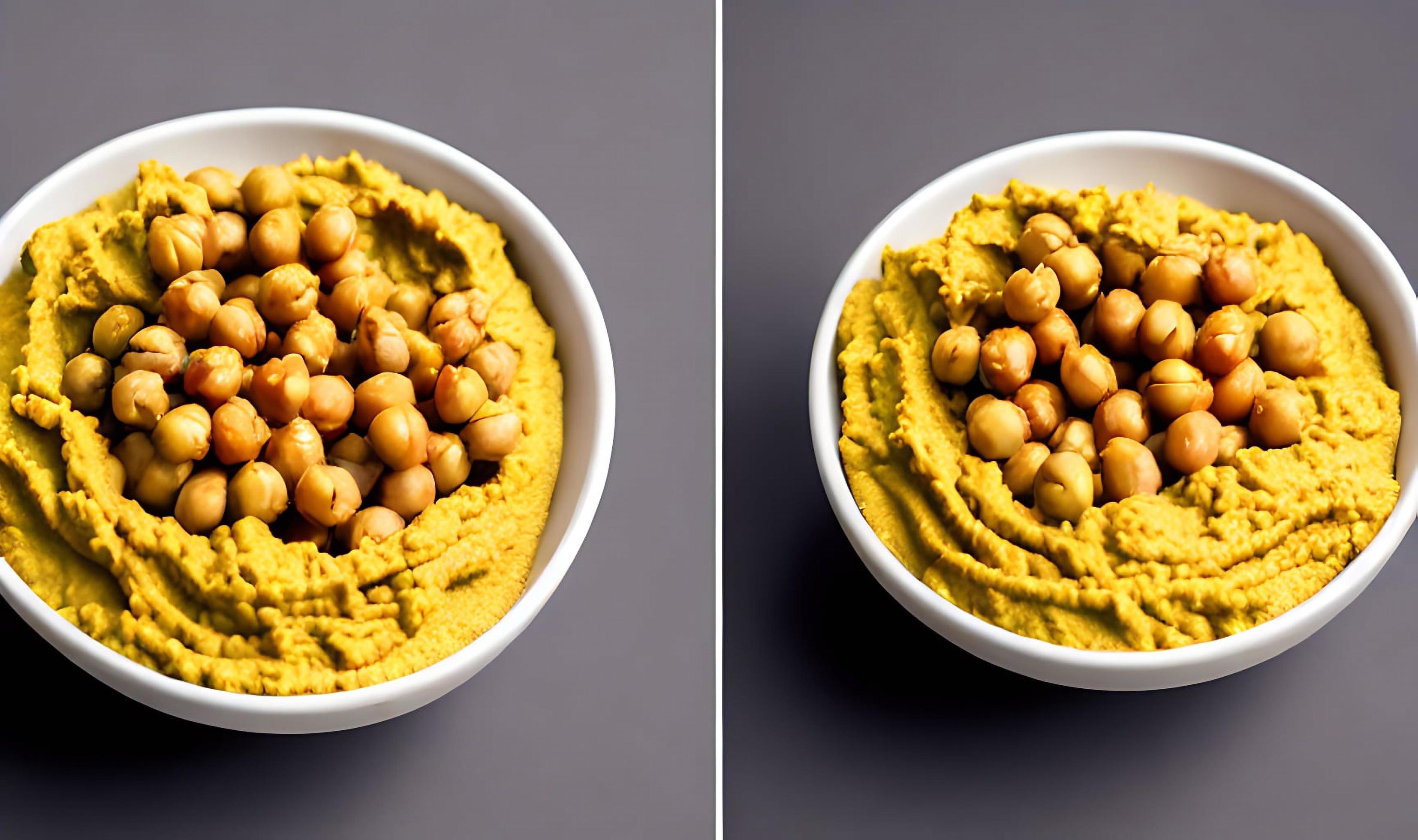 Healthy food. Traditional freshly made organic hummus. Stock Free