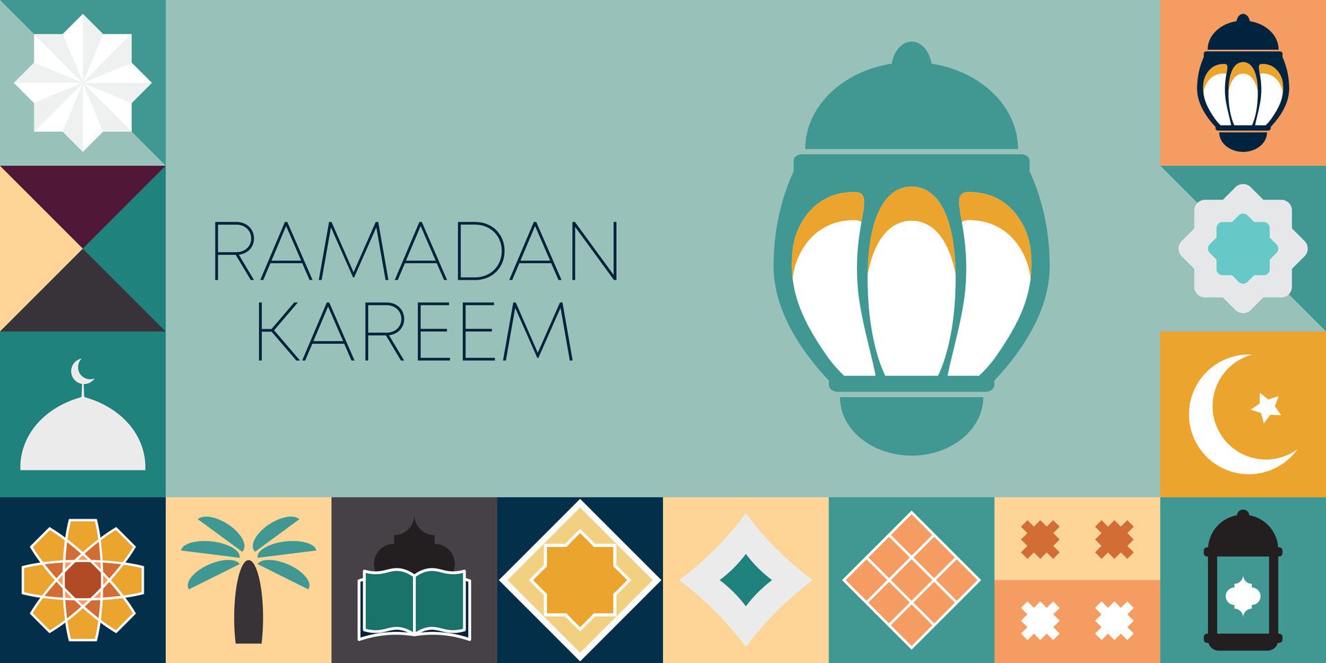 
									Ramadan Kareem,Islamic greeting card template with ramadan for wallpaper design,poster, media banner. Free Vector