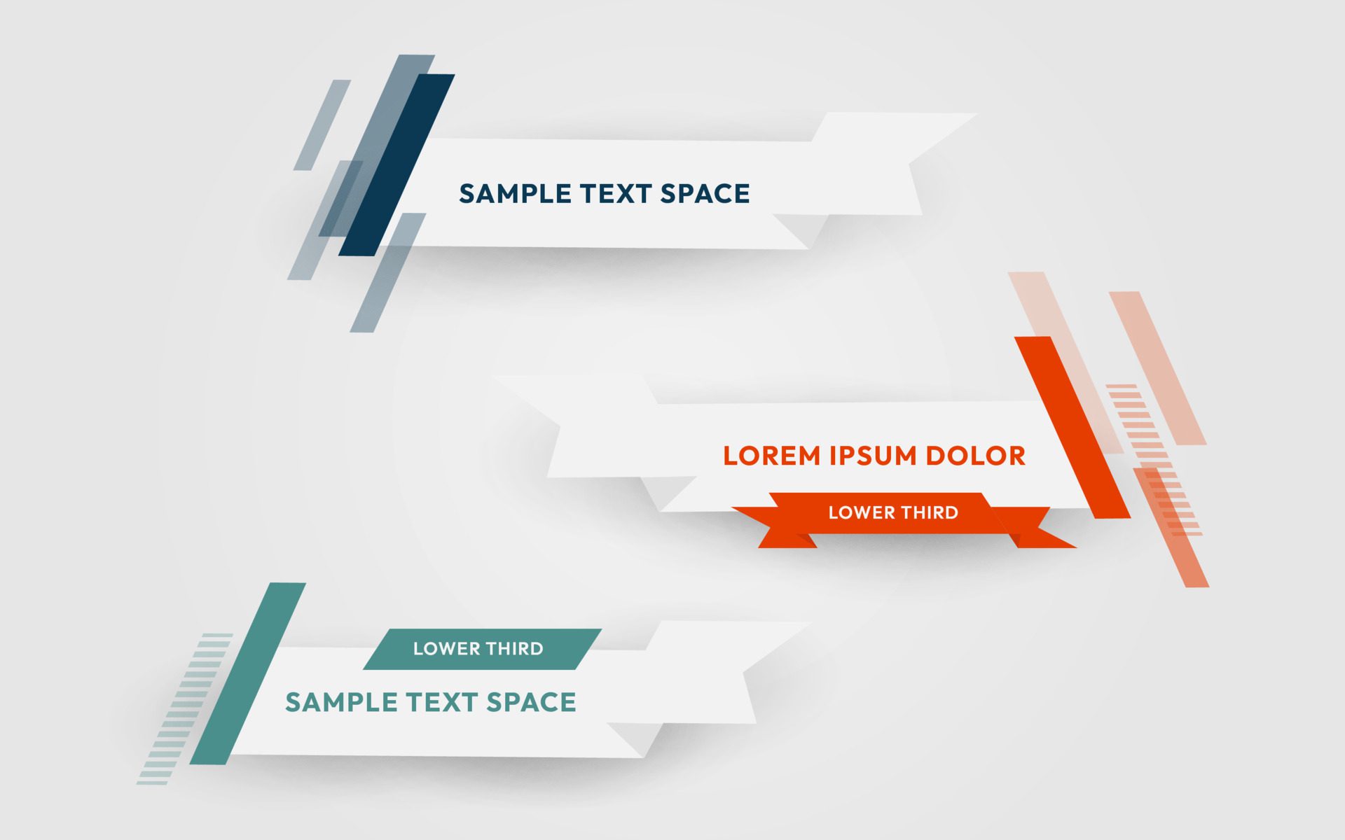 Modern Geometric Lowerthird Vector Banner Template Design Free Vector