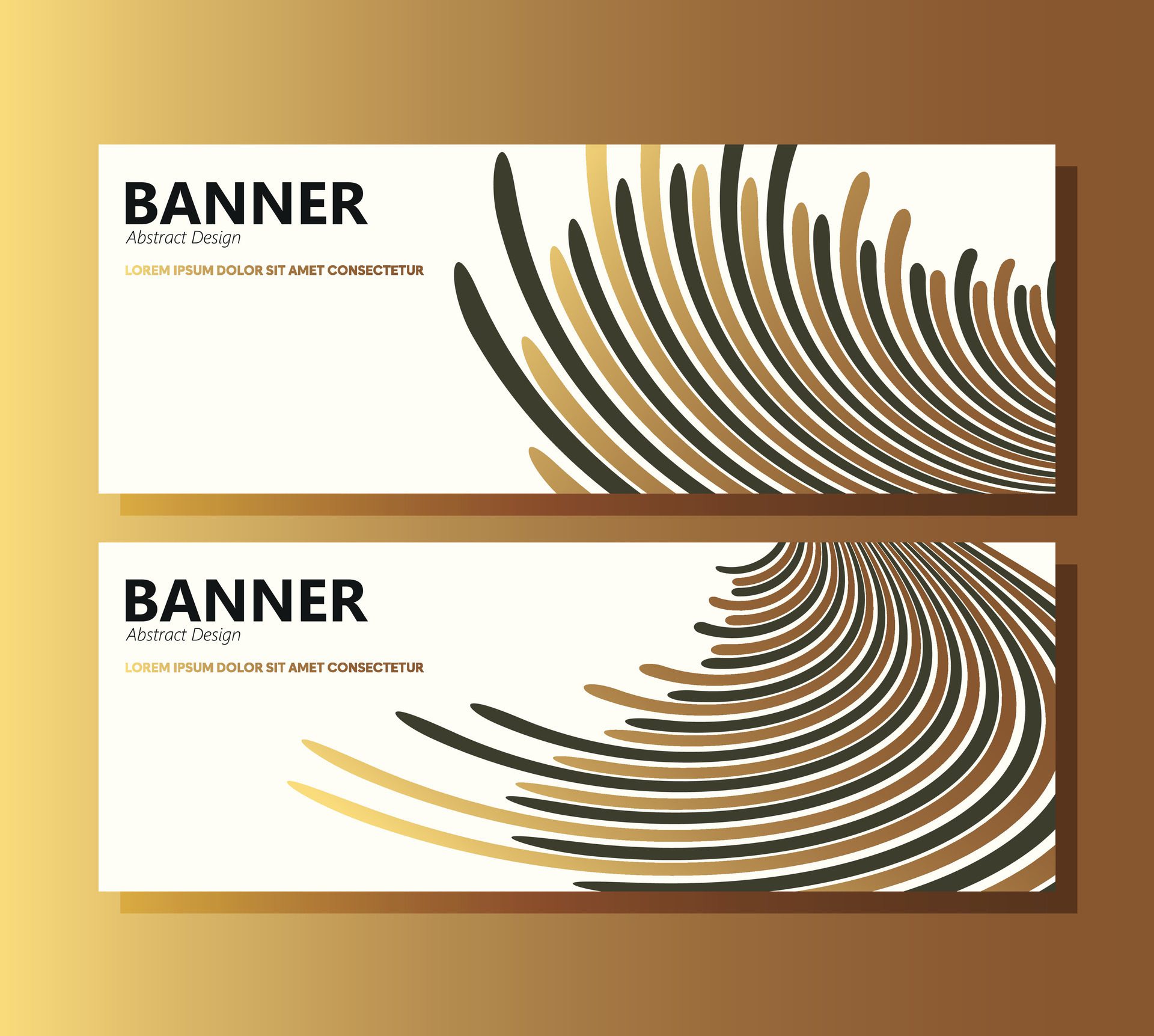 Luxury black abstract wave banner design Free Vector