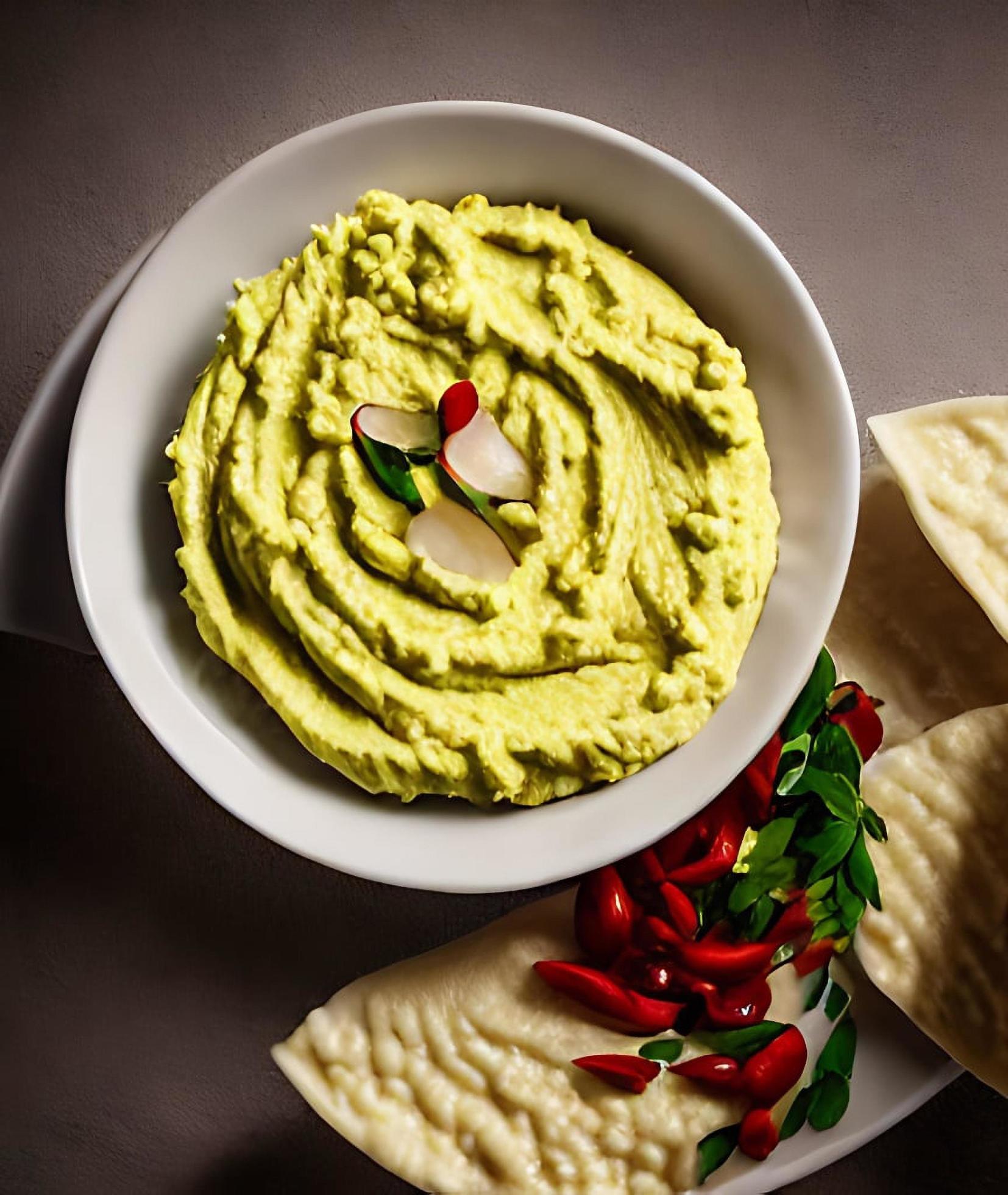 Healthy food. Traditional freshly made organic hummus. Stock Free