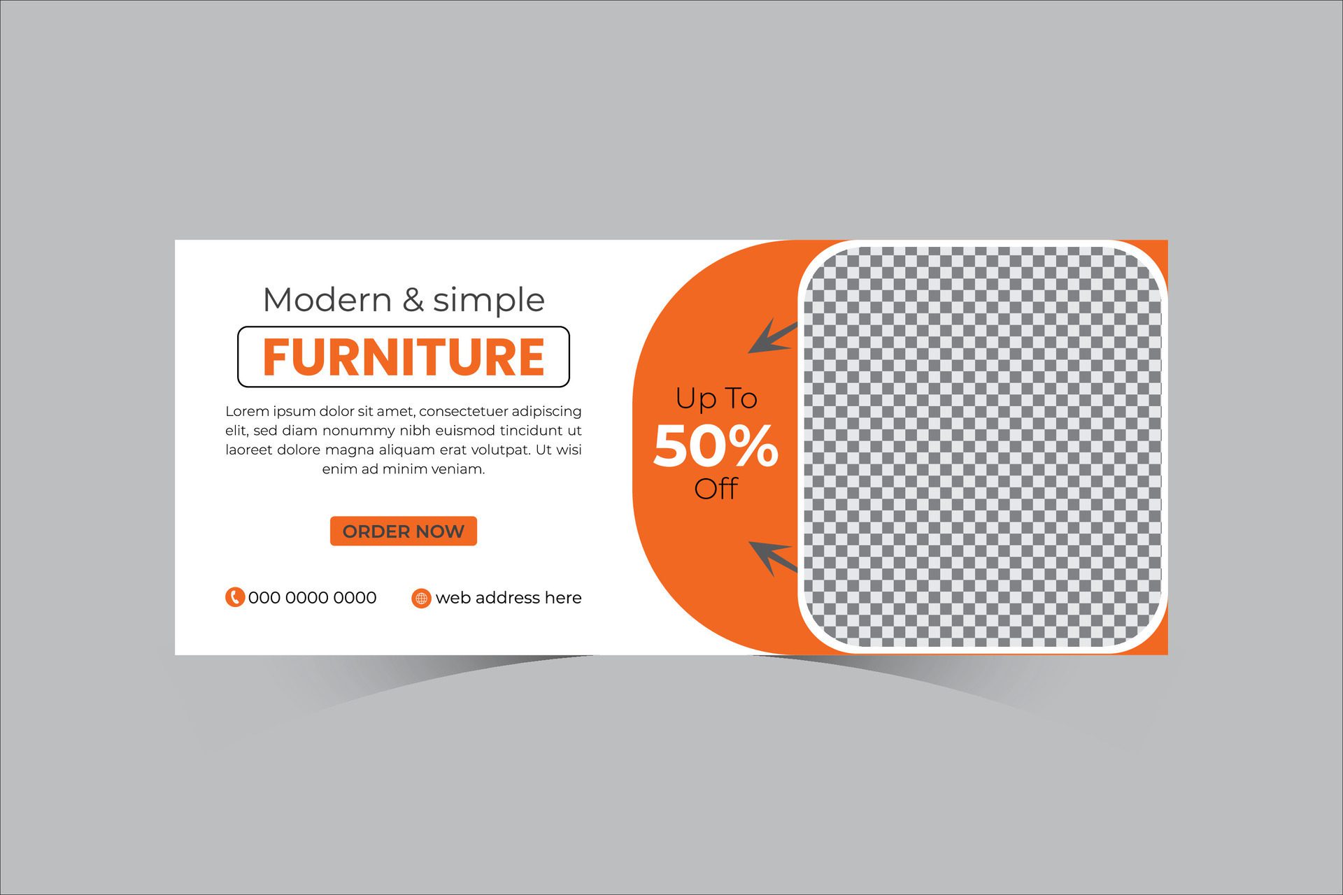 Furniture web banner Free Vector