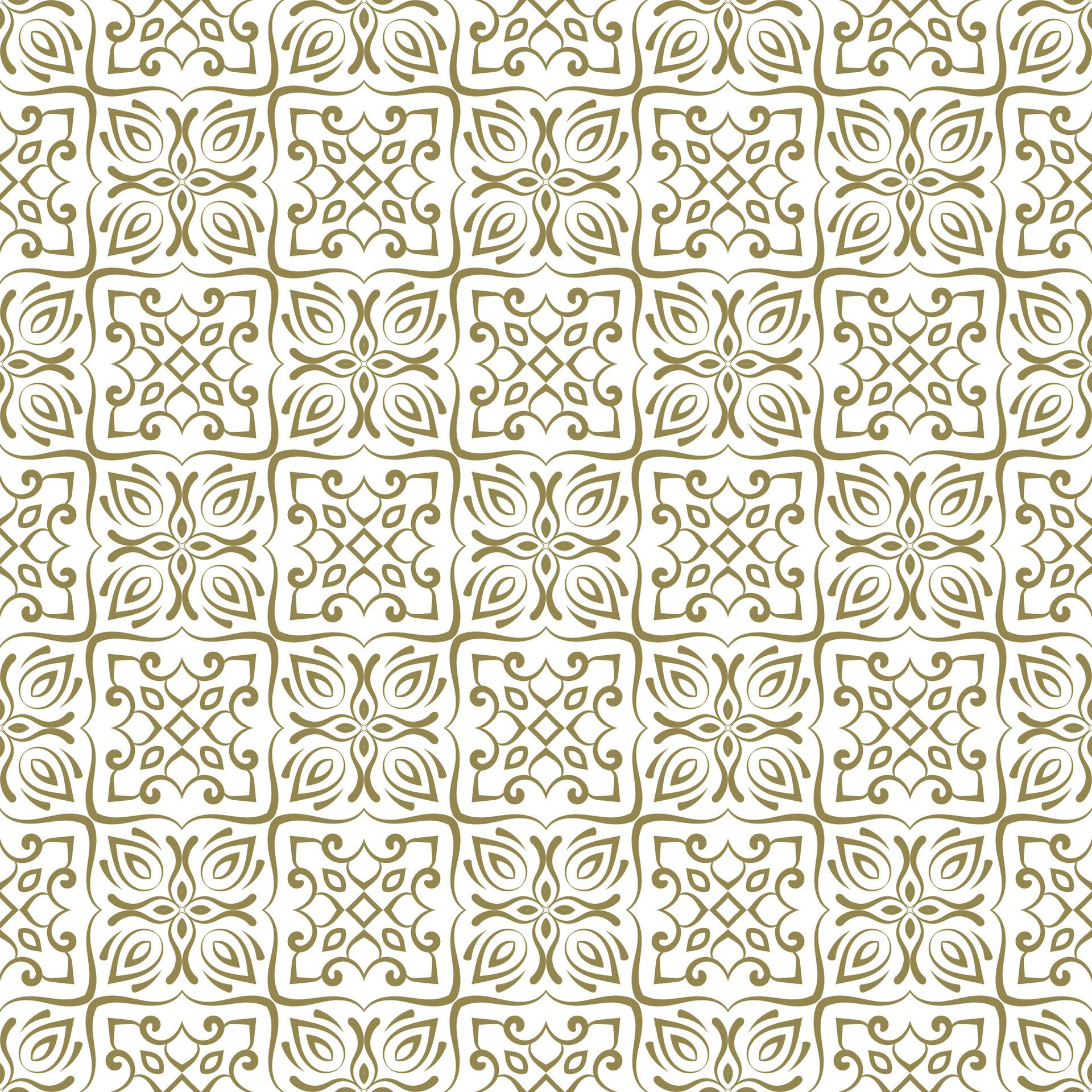 seamless square swirl ornamental pattern design for textile and invitation Free Vector