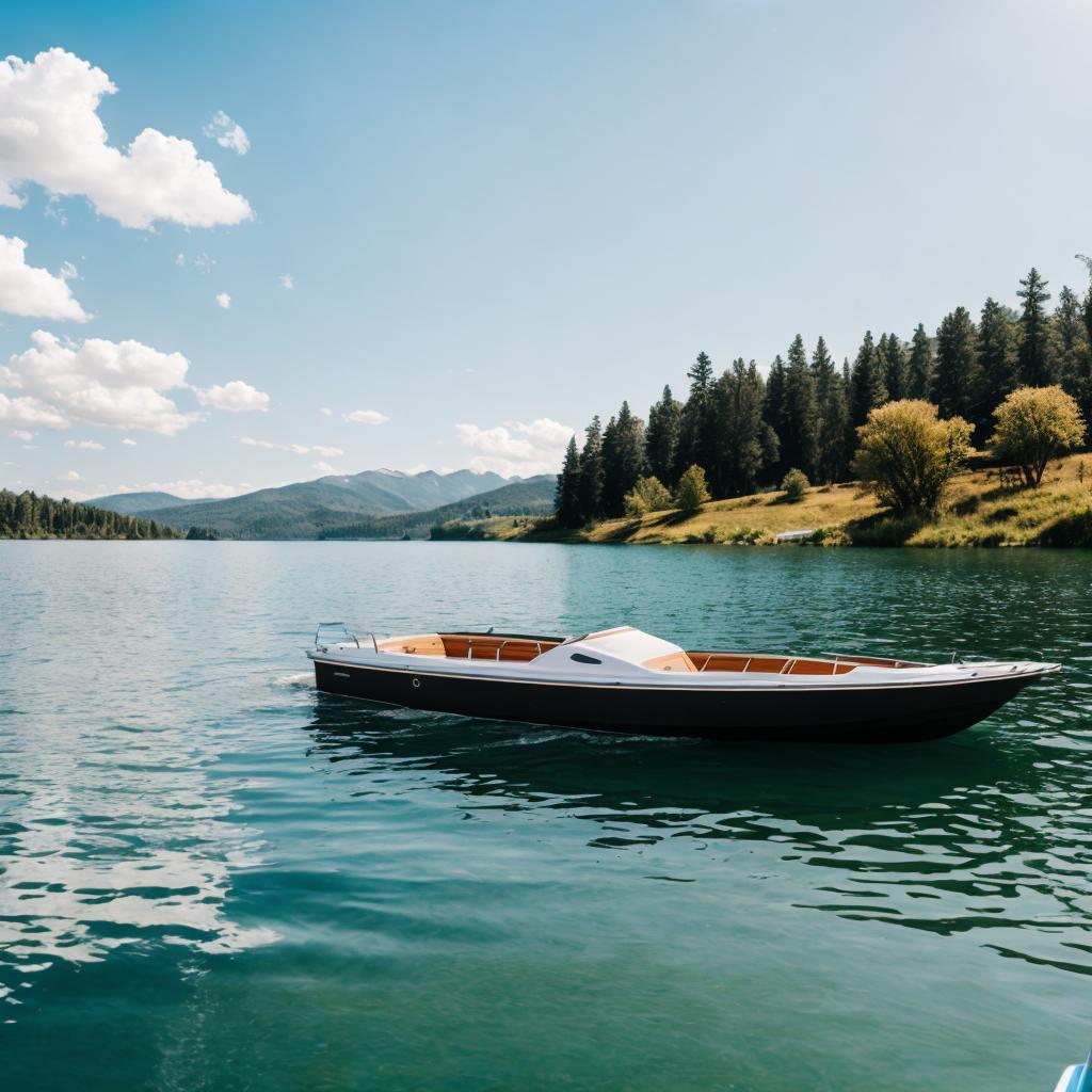 Boating in a lake by @ai_generated