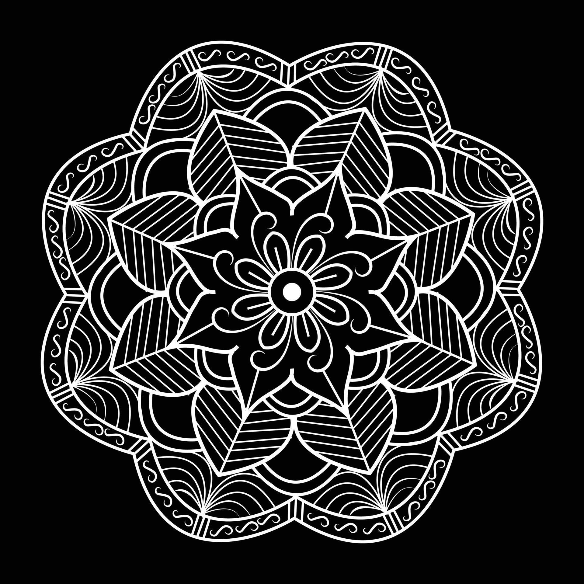 Easy creative mandala unique flower floral vector eps mandala patterns for free download Stock Free