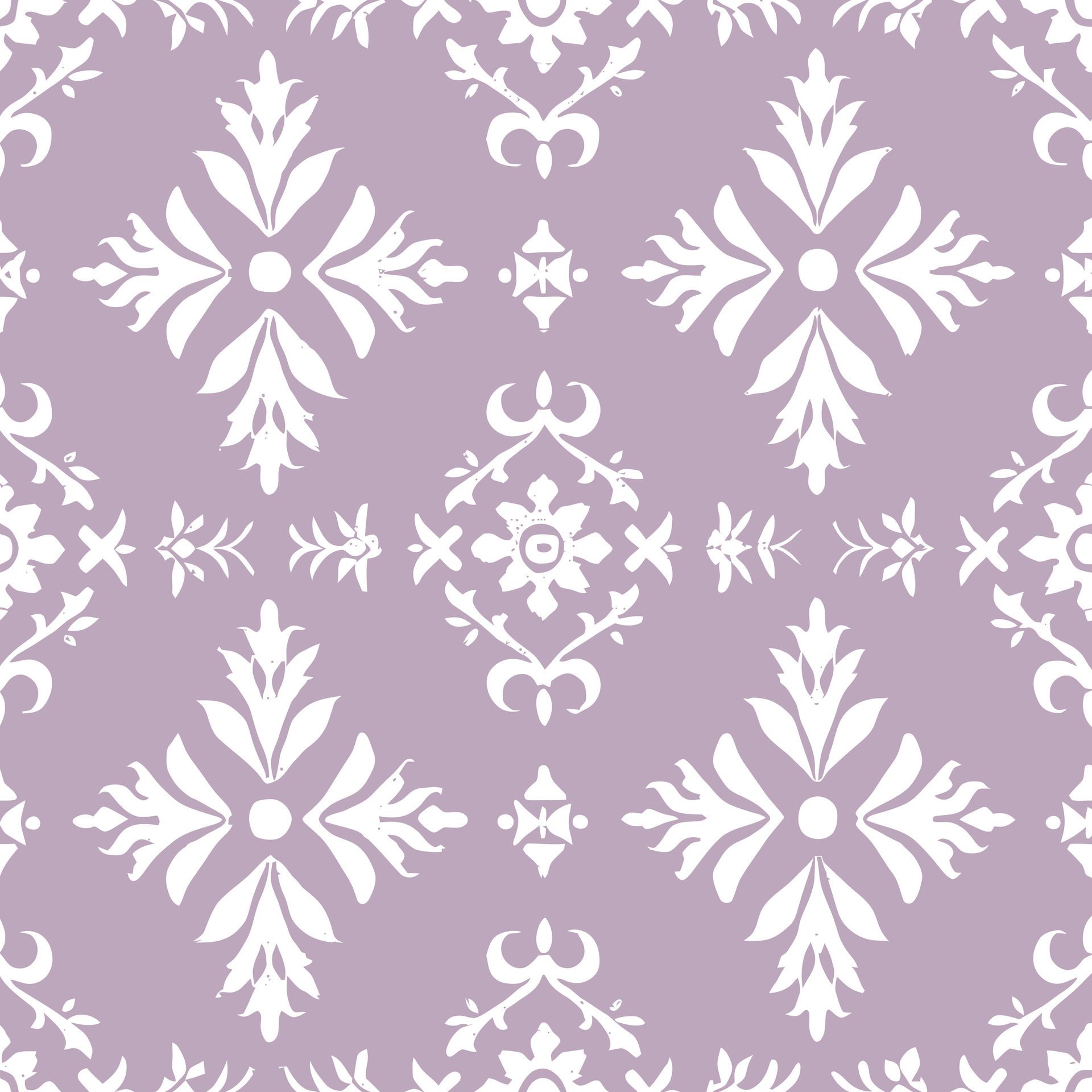 waving leaf pattern on a purple background Free Vector