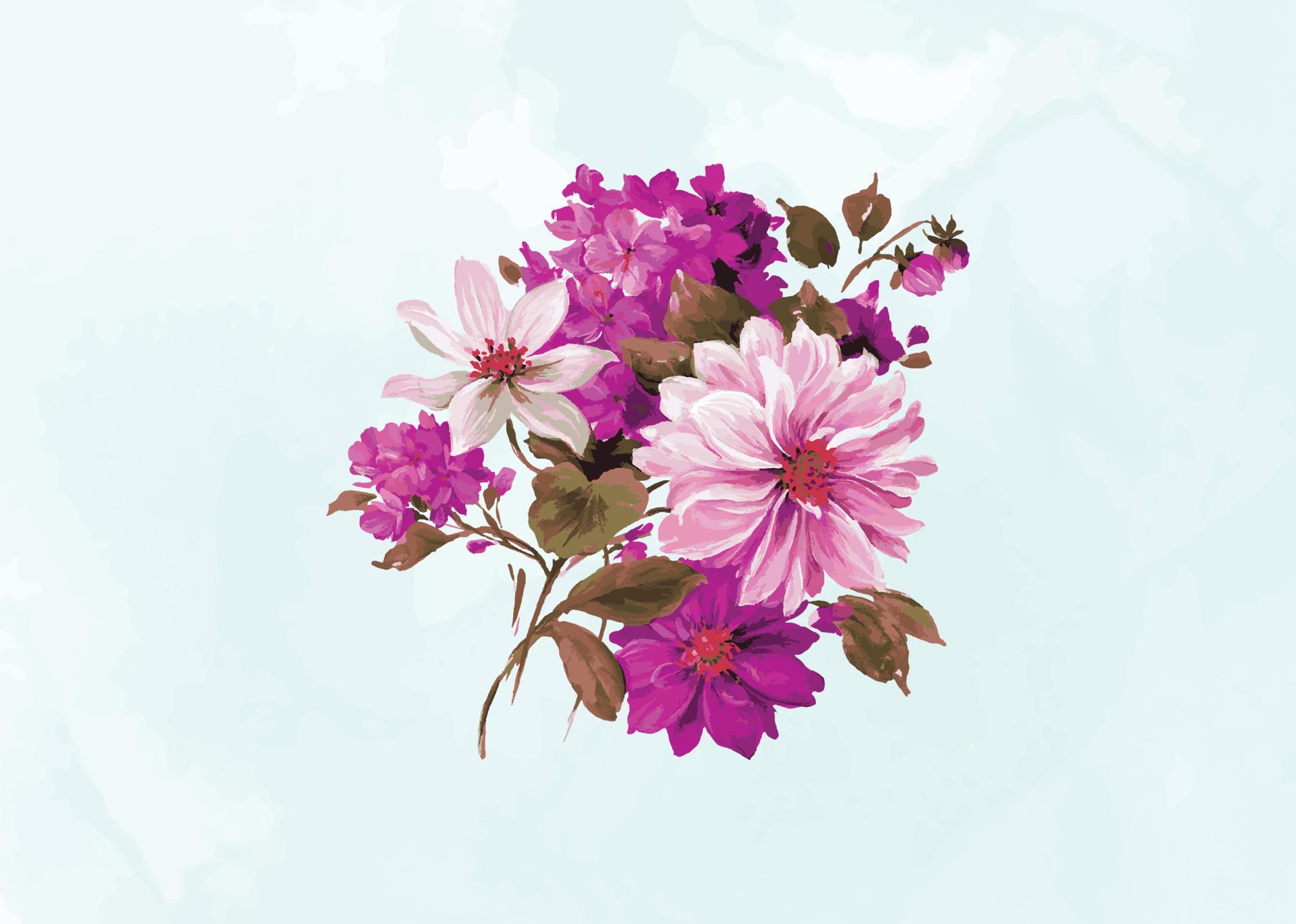 watercolor flower concept Stock Free