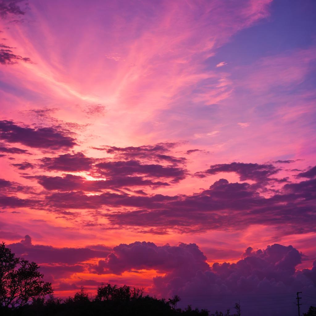 Pink cloud sunset. by by @ai_generated