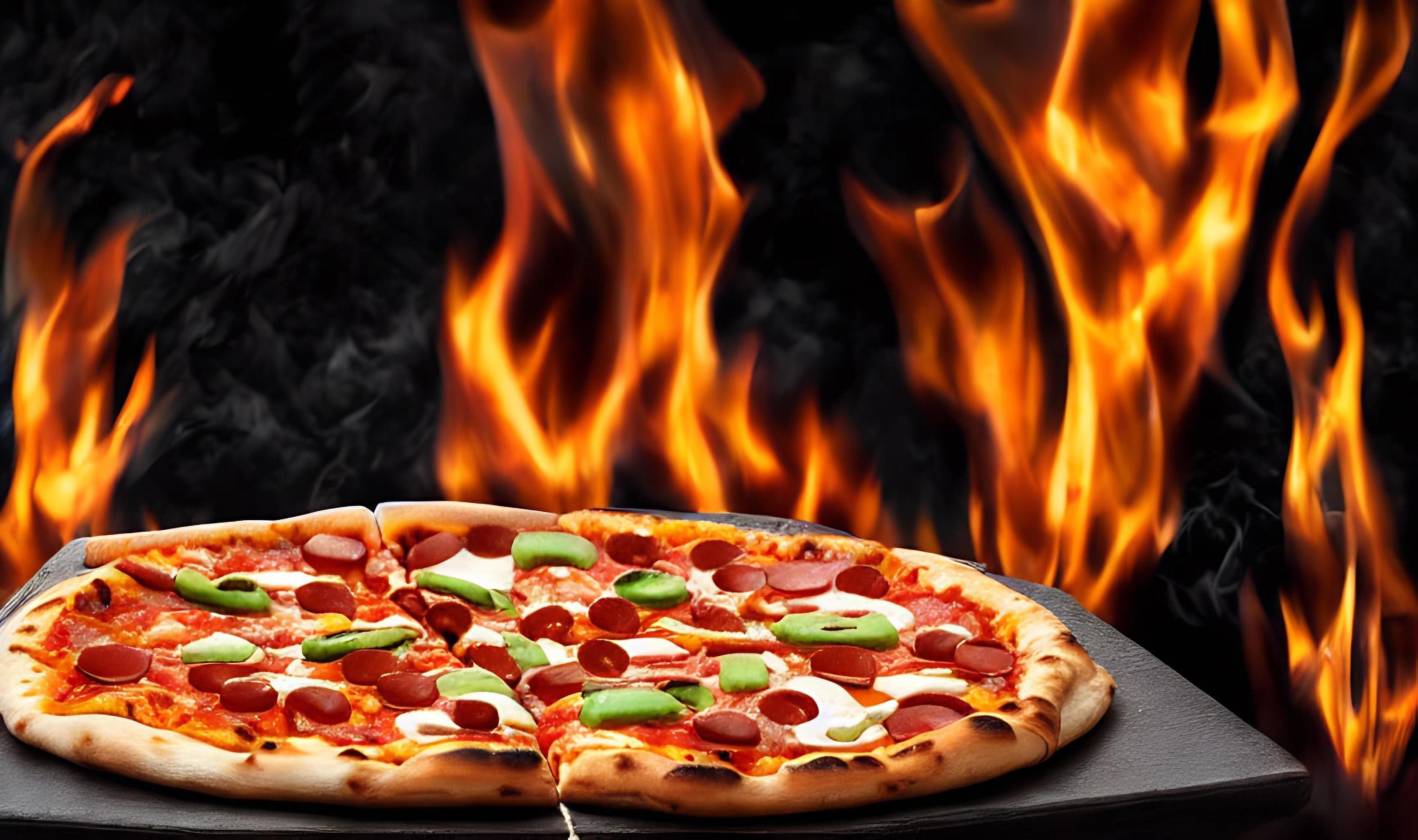 Pizza. Traditional Italian cuisine fast food. Stock Free