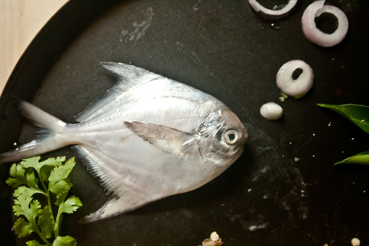 Fish Decoration In Plate Stock Free