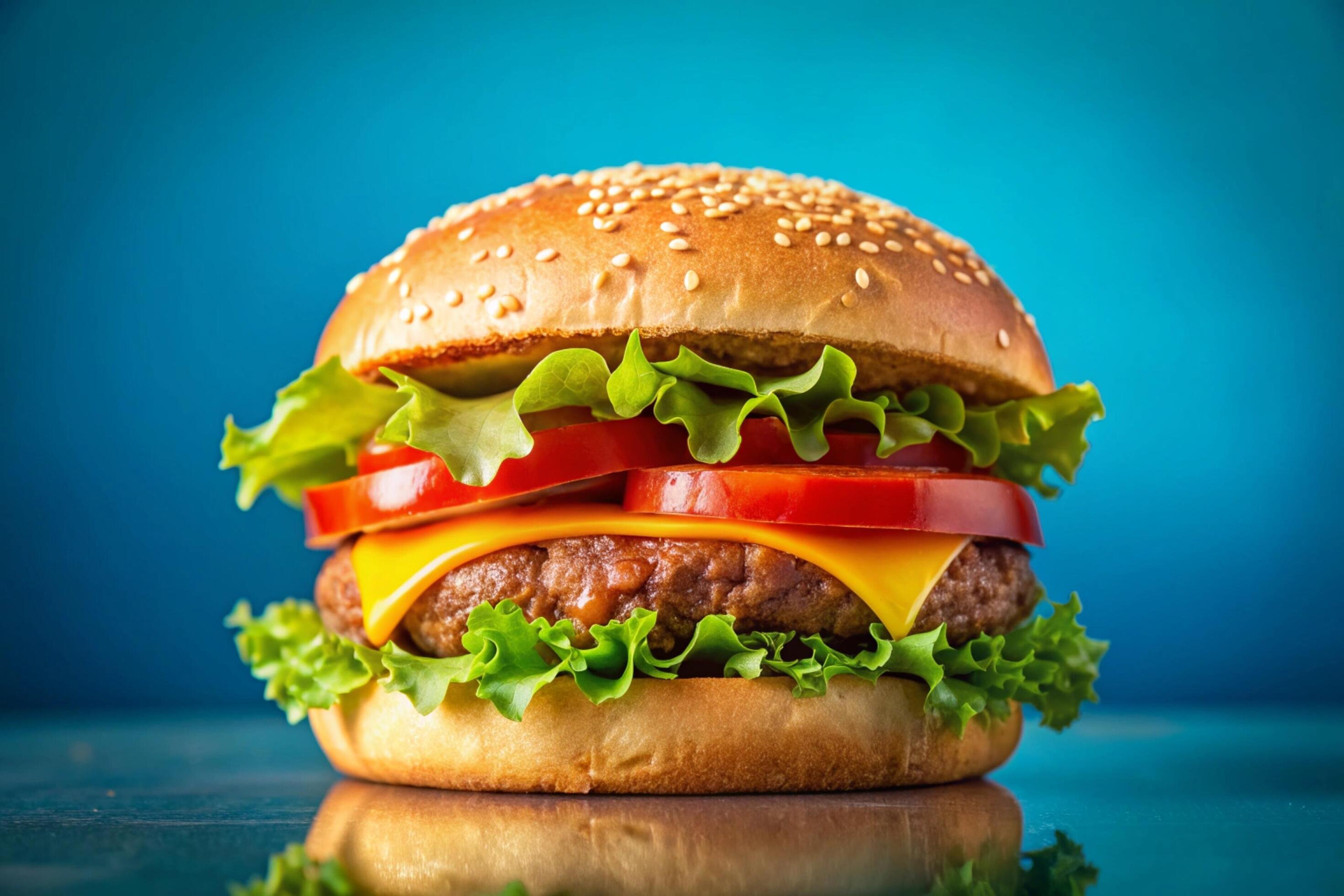 Burger photo isolated on clean background Stock Free