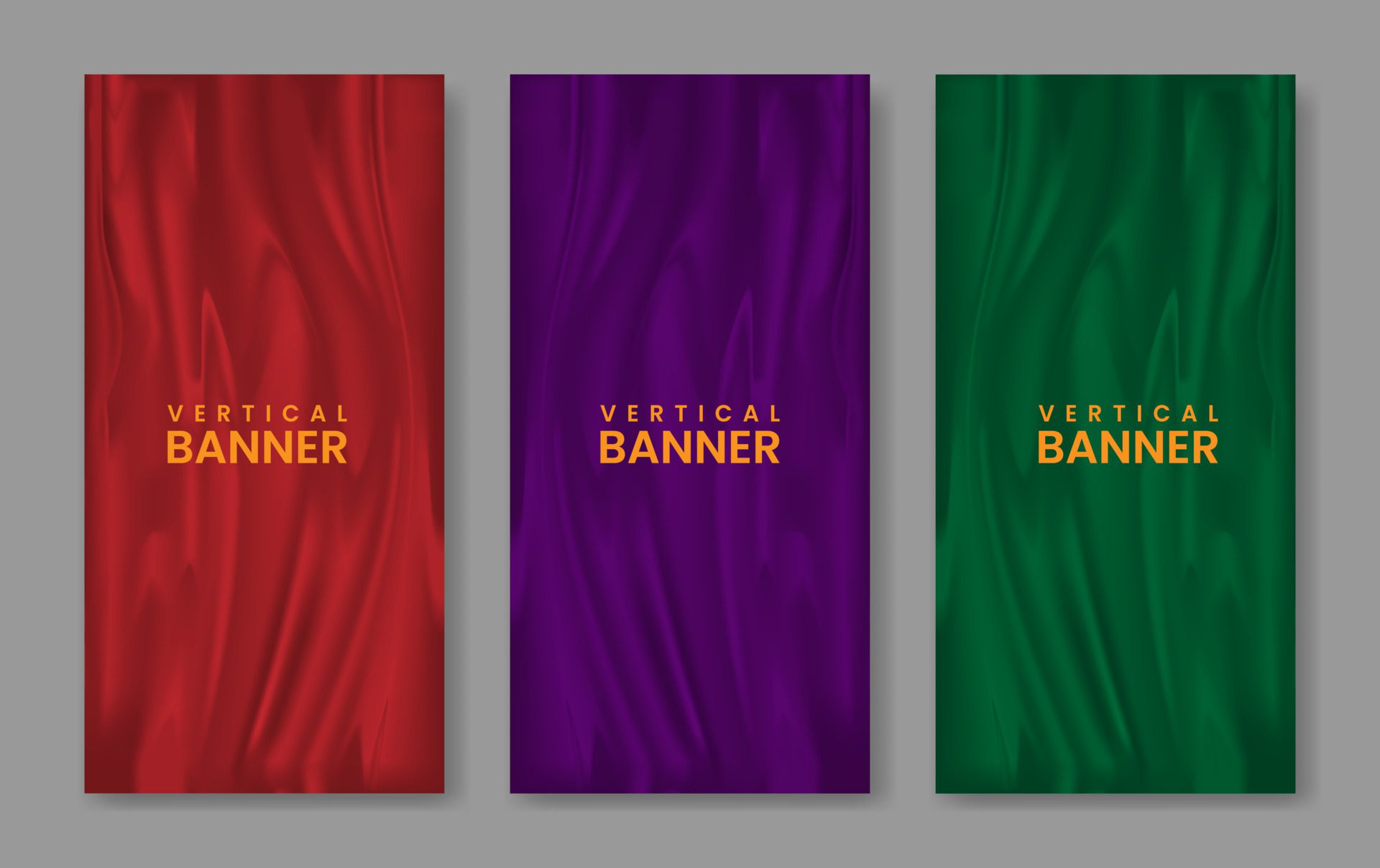 colorful collection vertical banner wave shape Free Vector