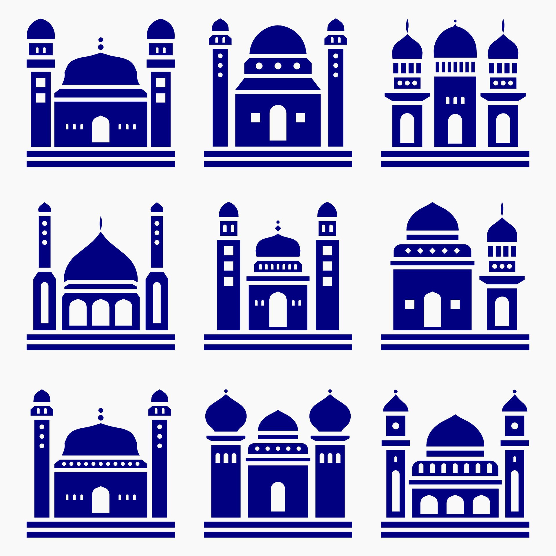 Mosque Muslim Pattern for decoration, background, panel, and cnc cutting Free Vector