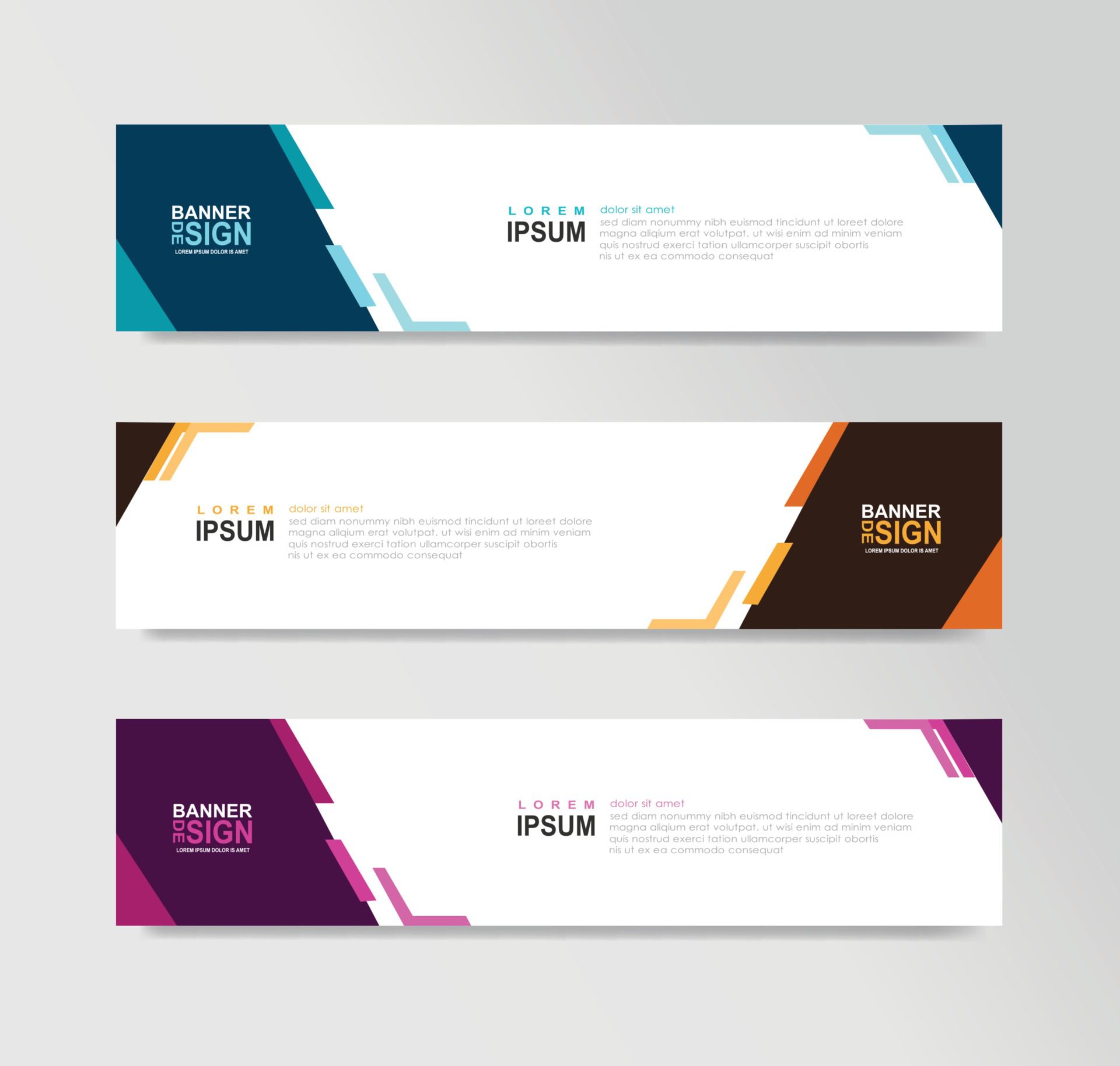 Vector Abstract Banner Design Web Template Free Vector