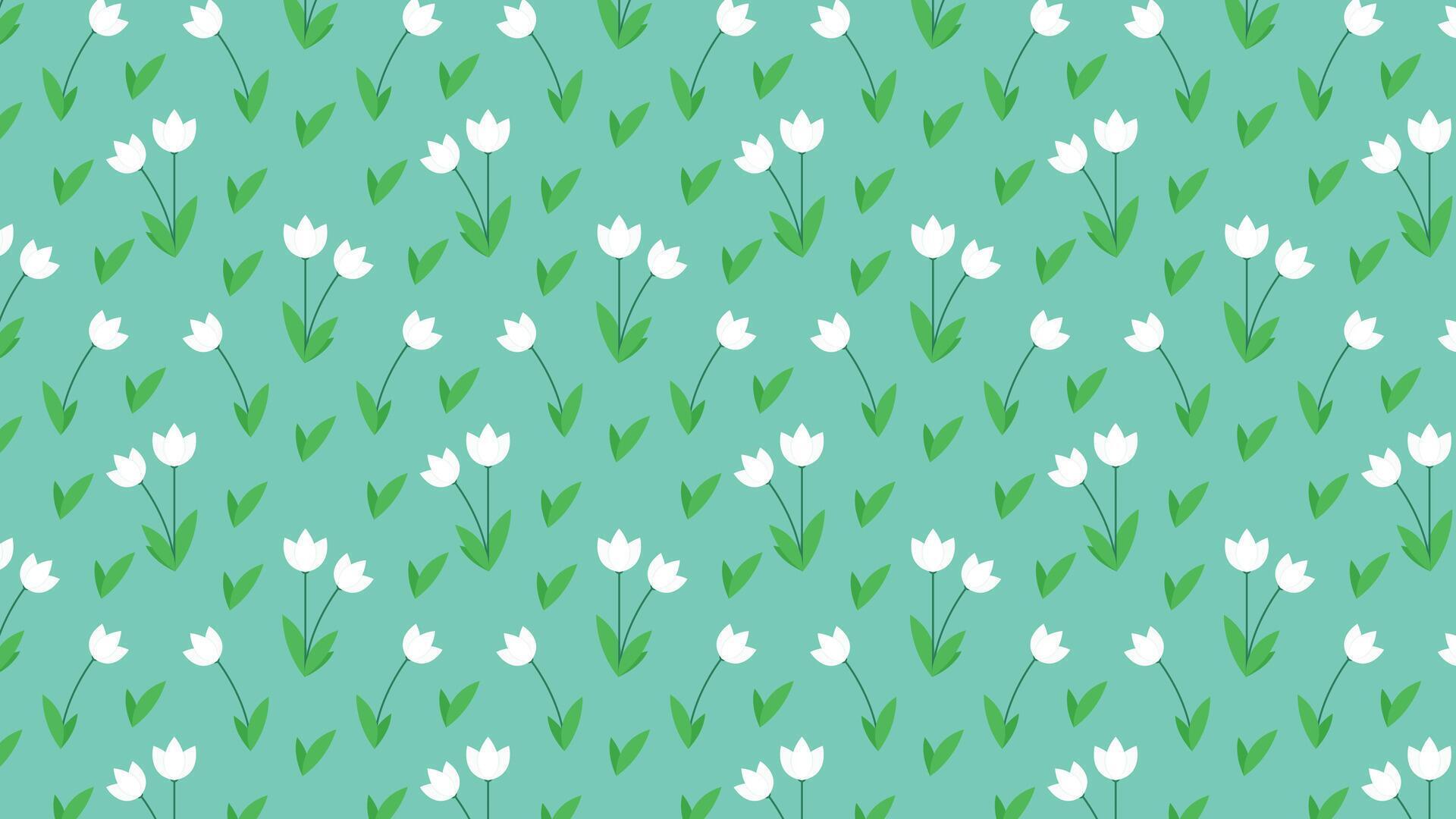 White flower vector. White flower pattern wallpaper Stock Free