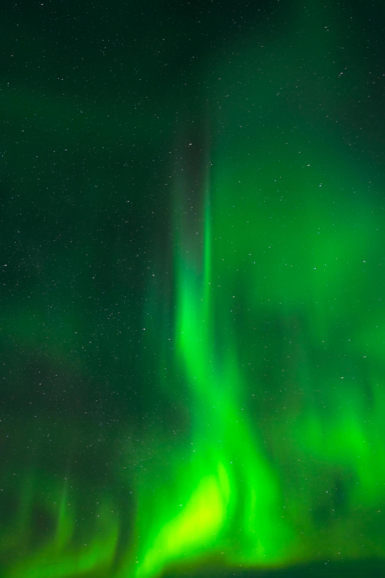 Aurora borealis on icelandic sky Stock Free