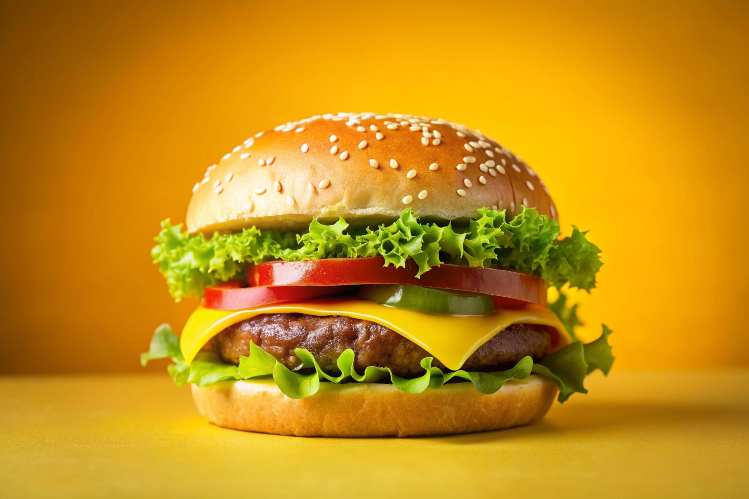 Burger photo isolated on clean background Stock Free