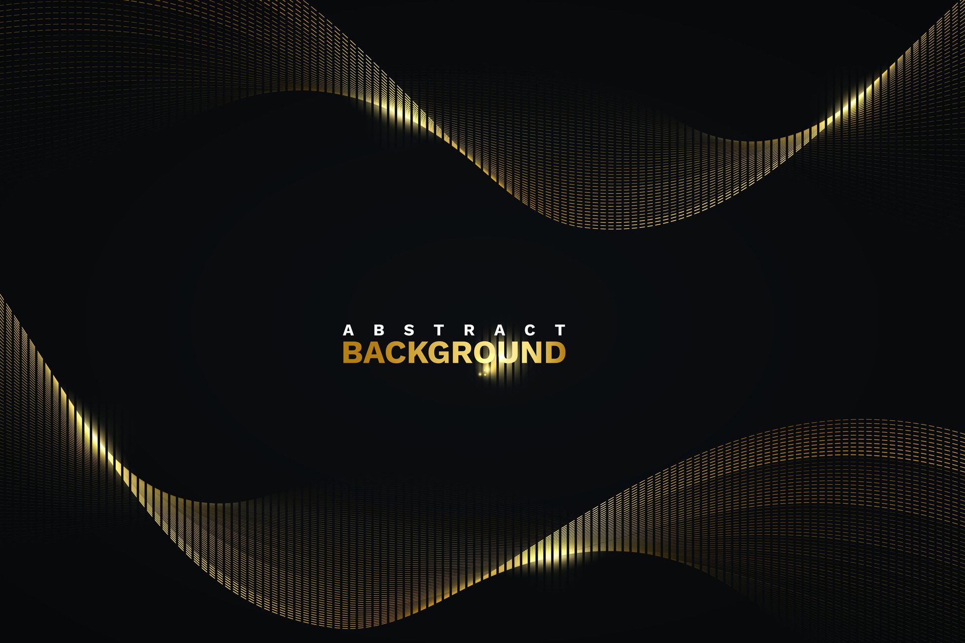 luxury black gold abstract background banner. illustration black strip art and gold line Free Vector