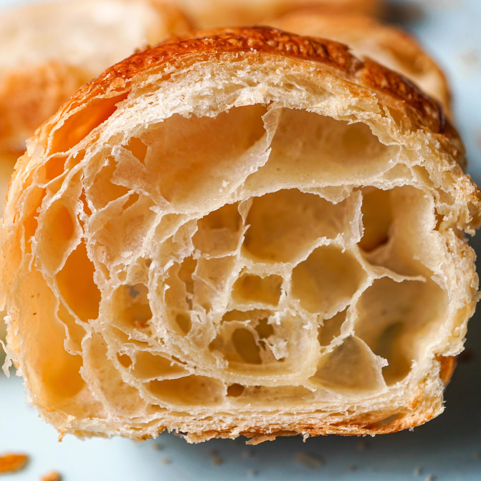 tasty croissant for breakfast, french food Stock Free