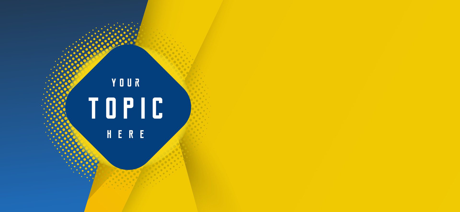 The yellow and blue banner use of negative space ensures the design remains uncluttered and visually appealing. and abstract banner is versatile. Free Vector