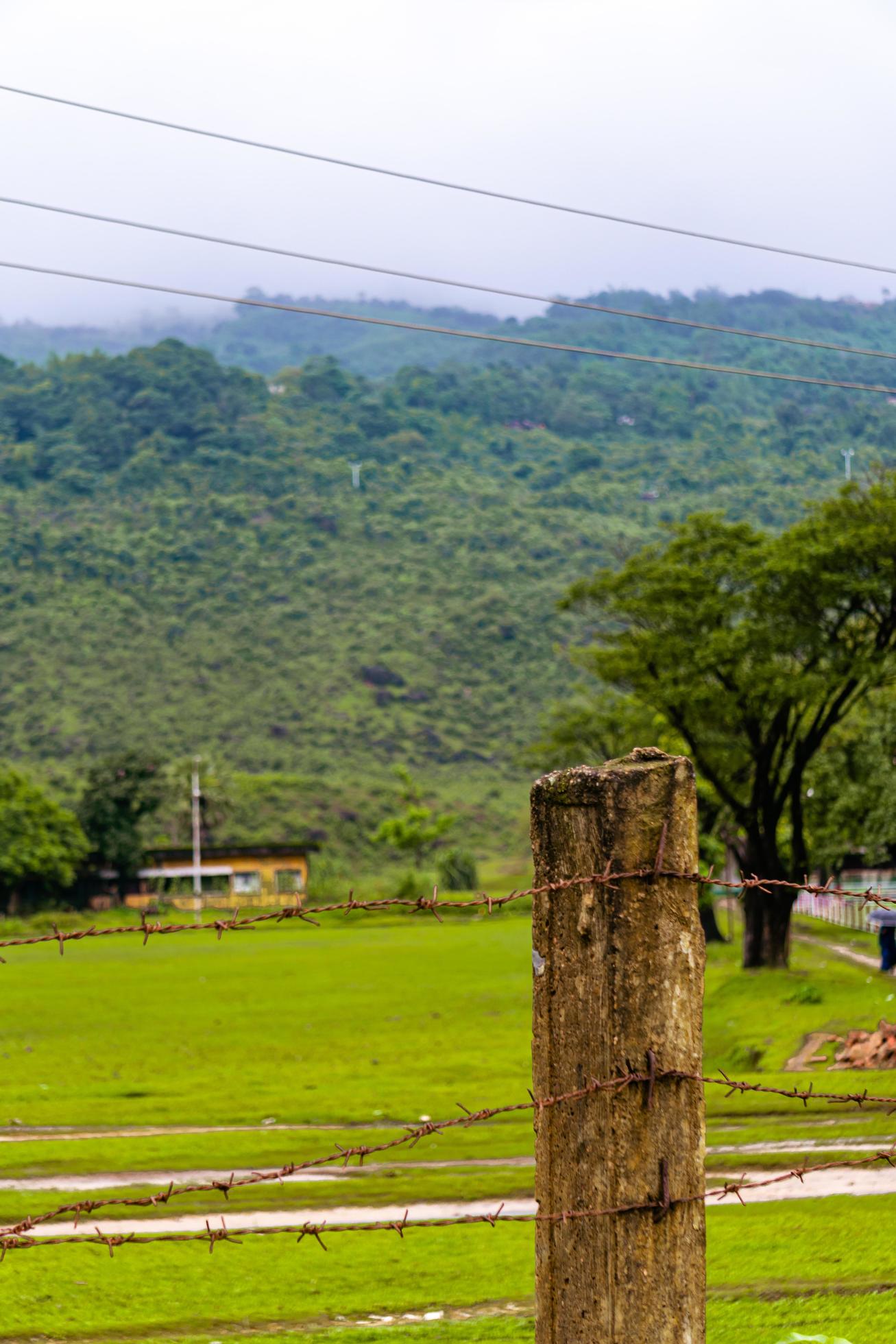 Natural landscape with Field and mountains, Selective Focus Stock Free