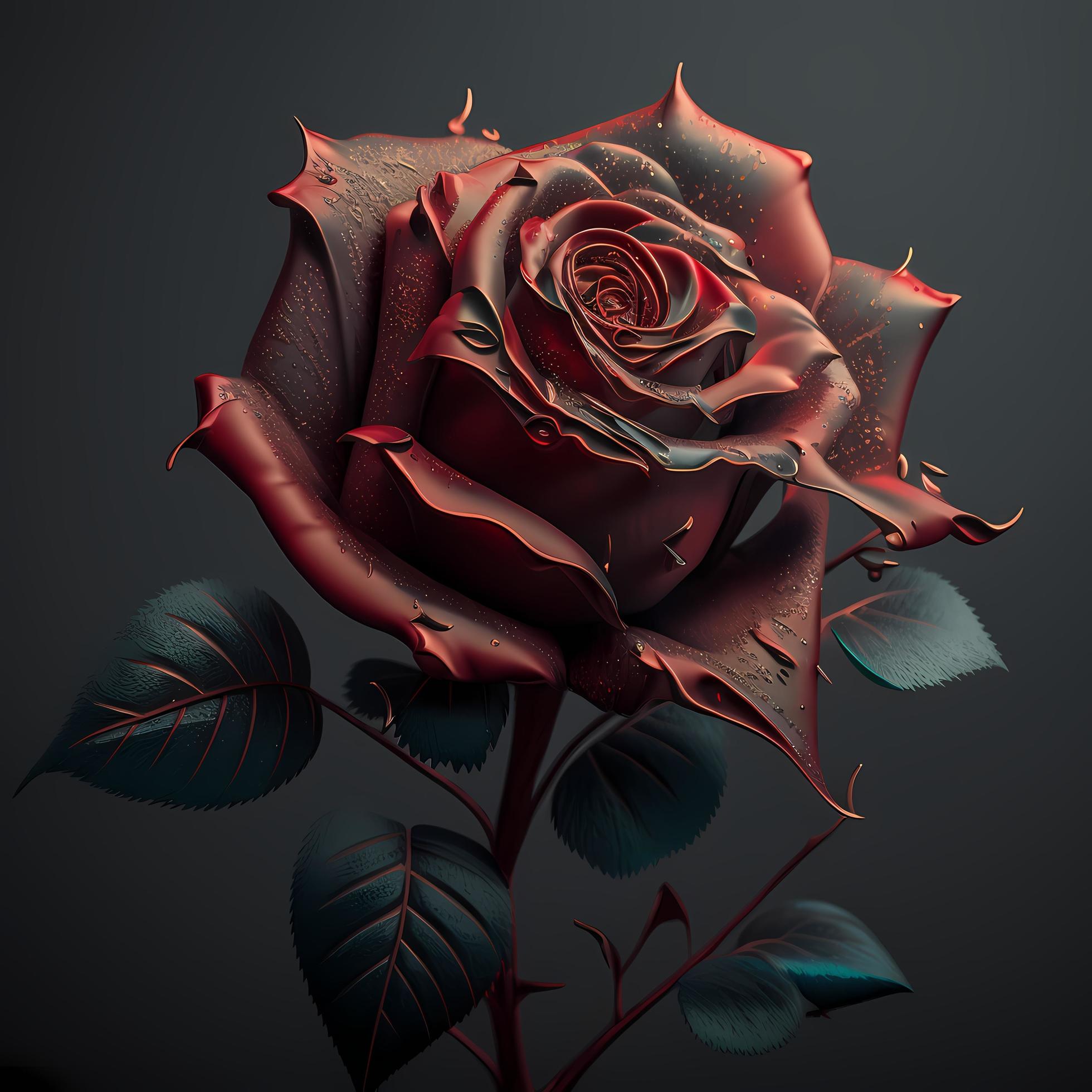 flower rose AI Generated Stock Free