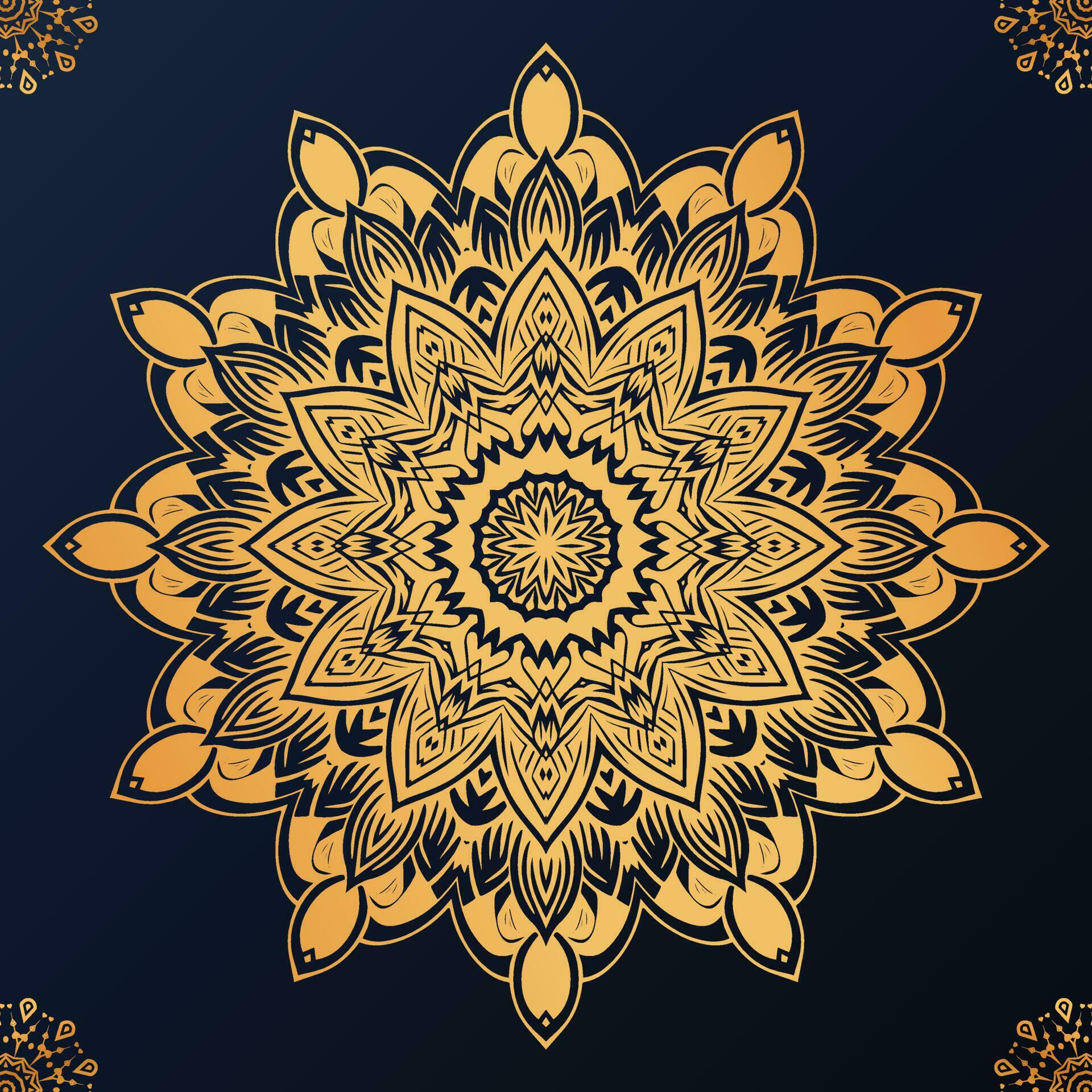 Vector flower luxury mandala background arabesque style Stock Free and Free SVG