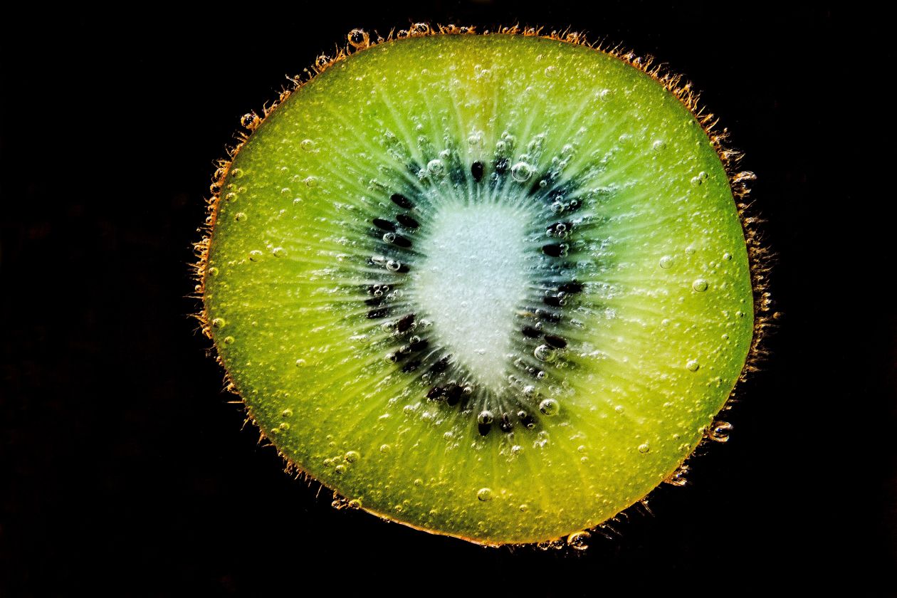 Fruit Against Black Background Stock Free