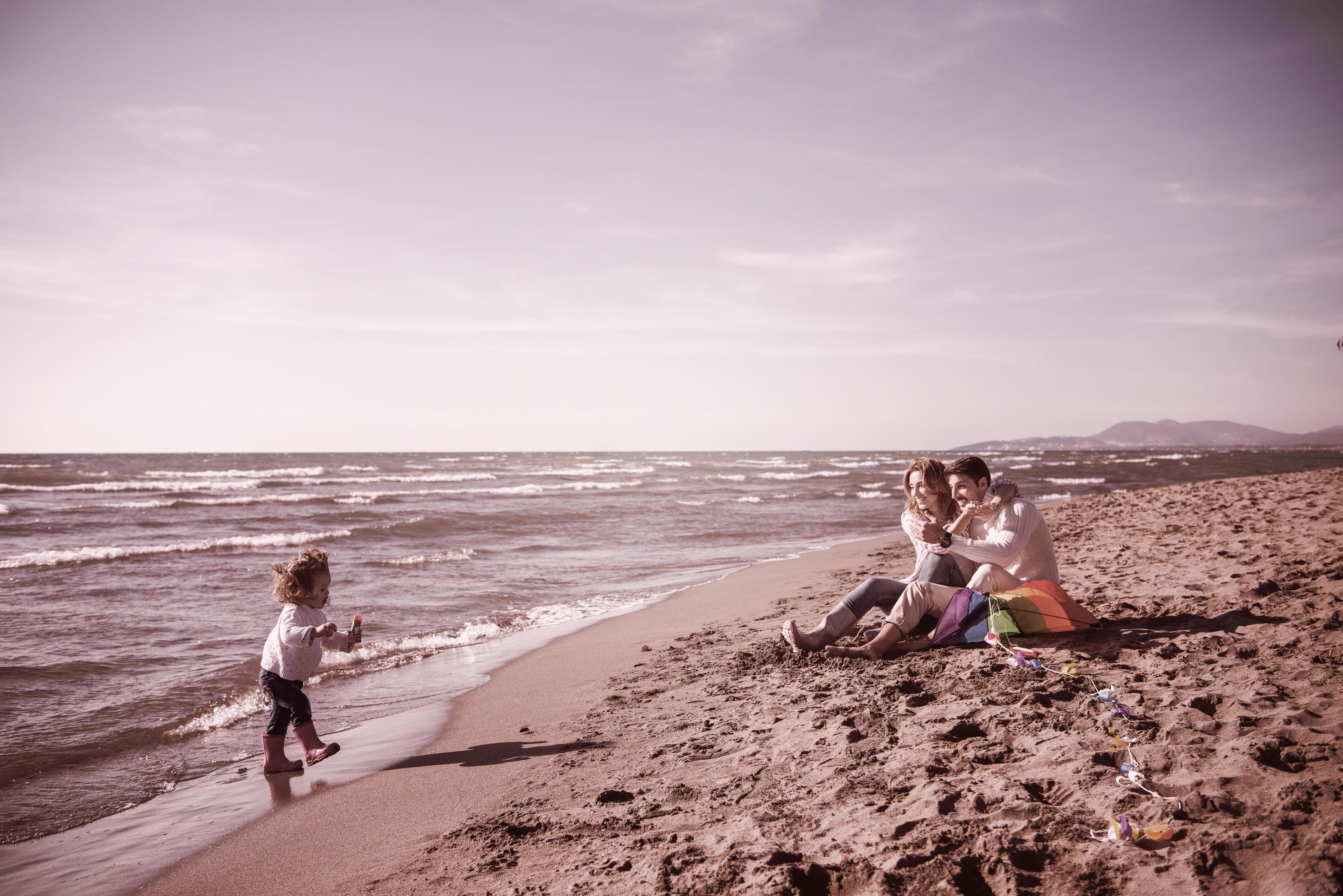 family enjoying vecation during autumn day Stock Free