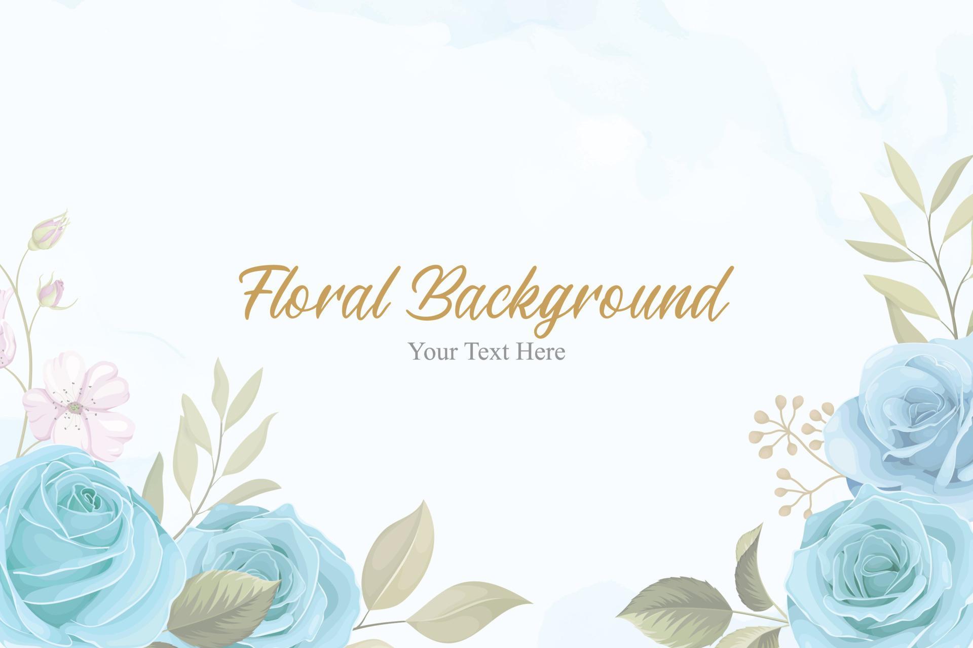 Beautiful floral background with blue flowers Stock Free