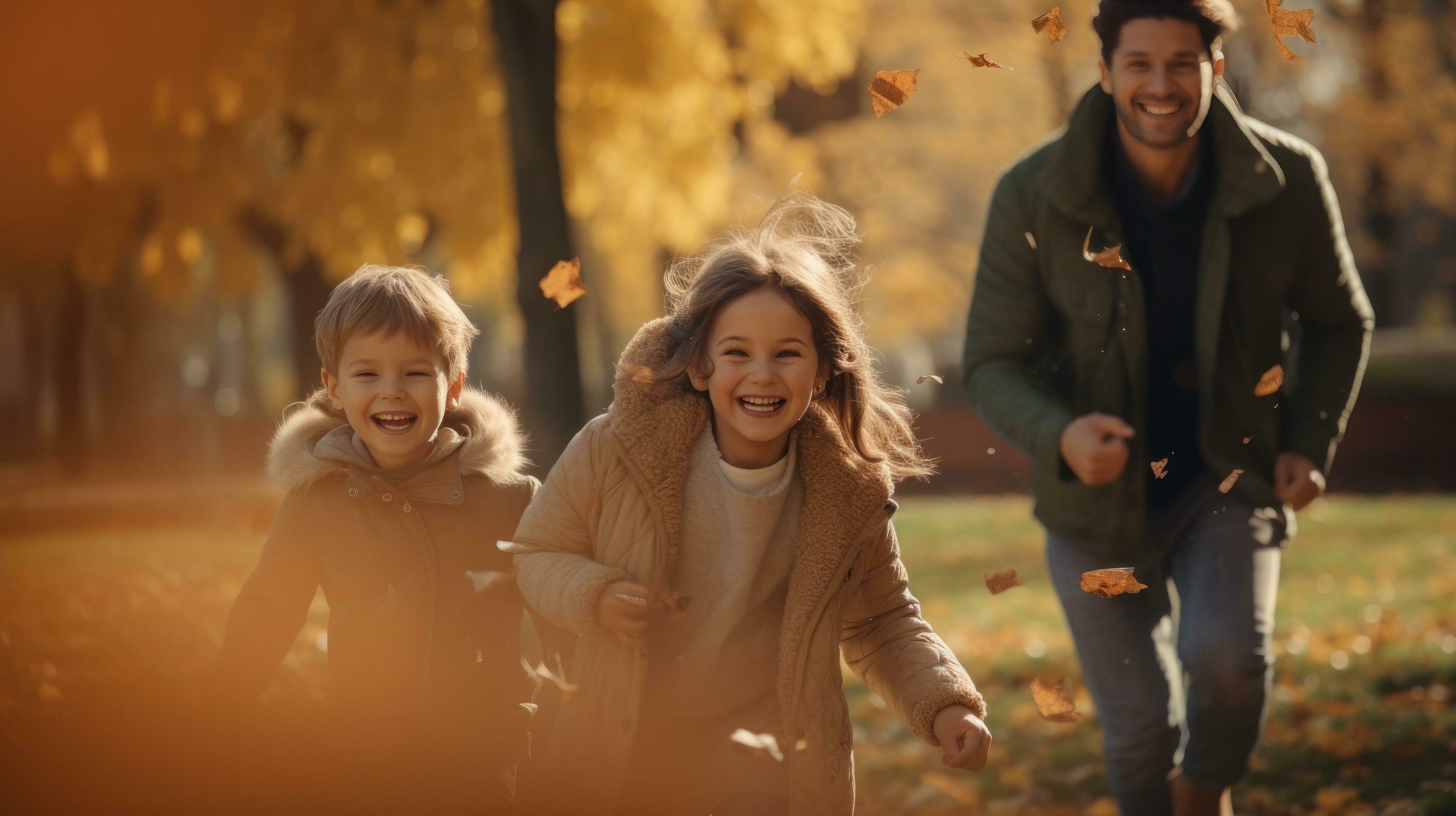 Happy family in the park Stock Free