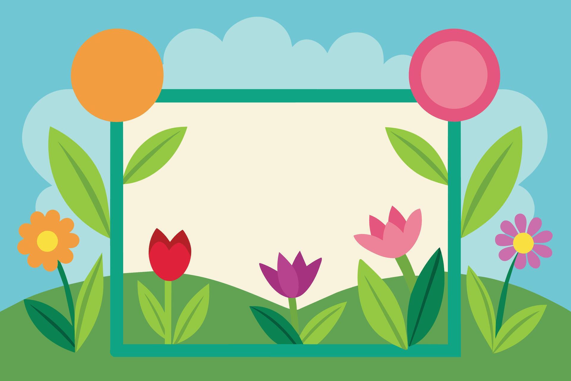 Spring Flower Frame Background Stock Free